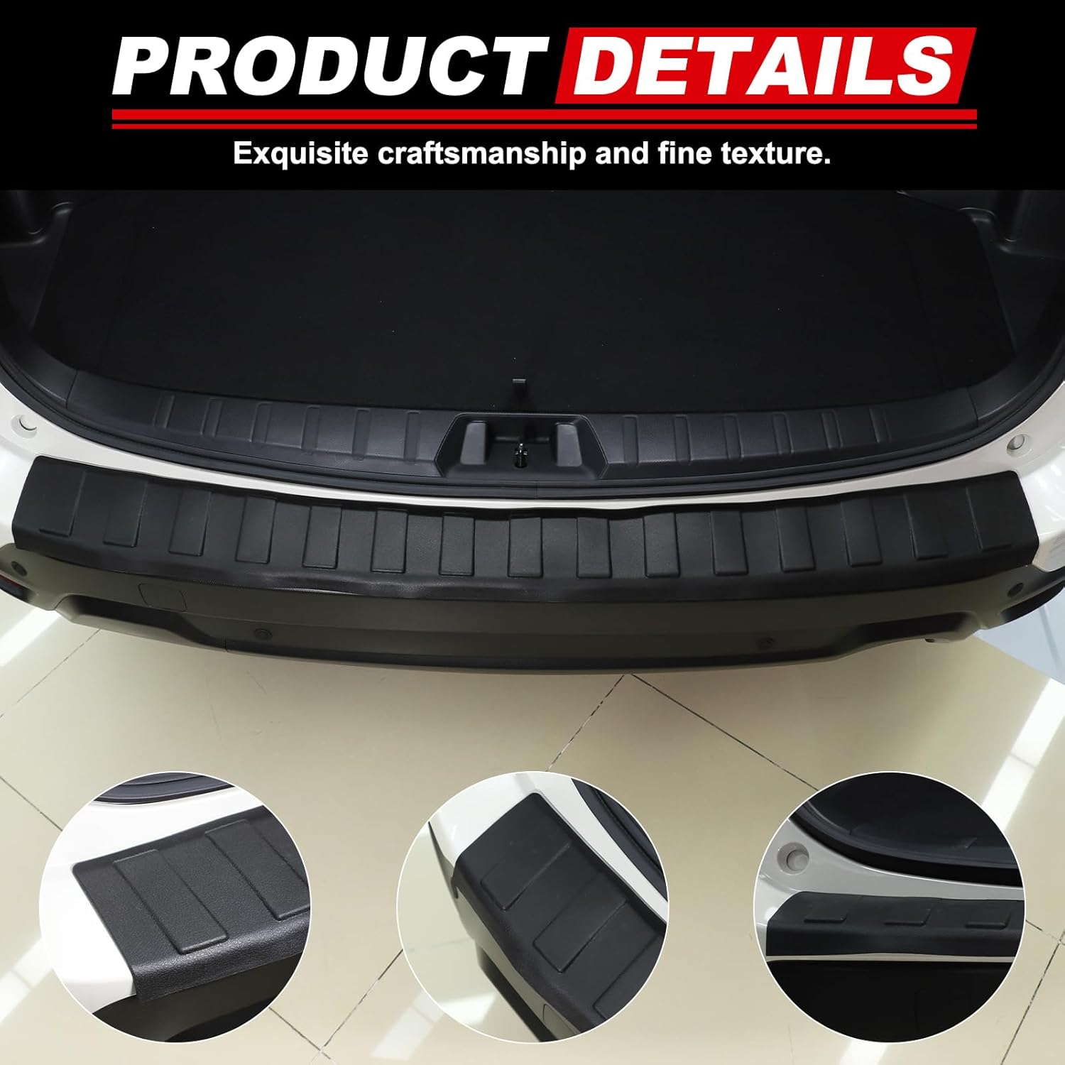 Yinaniutos Rear Bumper Protector Compatible with Subaru Forester 2019-2024 Accessories | TPE Tailgate Guard Cover Trim | 1PC Set (2019-2024) image number 4