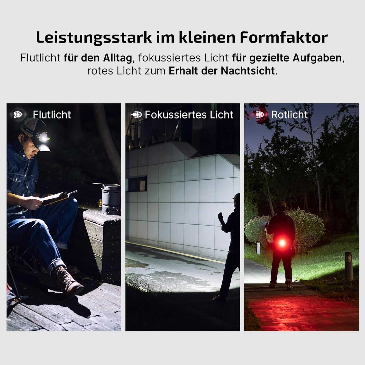 OLIGHT Oclip Pro Mini LED Torch with Floodlight, Focused Light and Red Light, 500 LM Bright USB-C Rechargeable Flashlight, IPX6 Clip Lamp, Small Flashing Light for Runners Camping (Zombie Green) image number 5