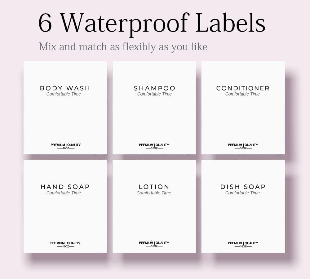 Frosted Heavy Duty Shampoo and Conditioner Bottles, Apothecary Dispenser Bamboo Pump, Refillable Shampoo Bottles for Shampoo Lotion Oil Shower Soap Hand Soap and Dish Soap (Matte Amber) image number 1