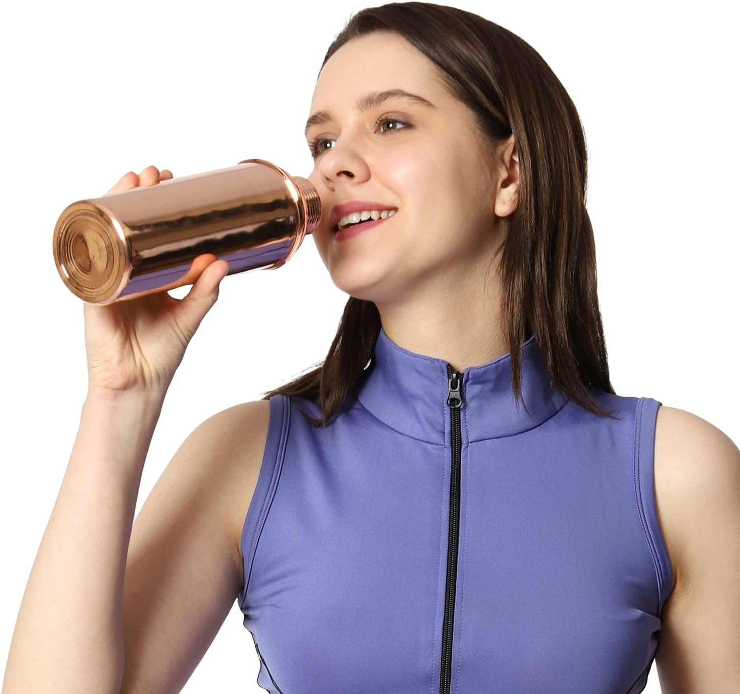 Healthgoodsau - Pure Copper Bottle for Reaping Ayurveda Benefits | Copper Fanta Bottle for Storing Water image number 2