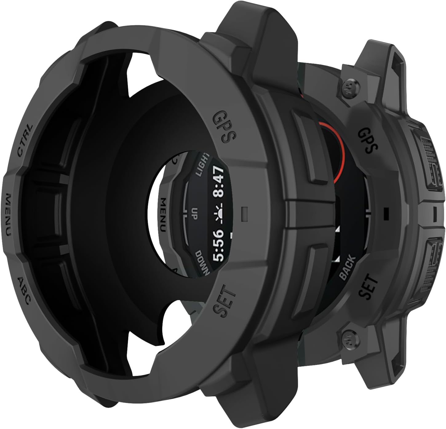 Silicone Case for Instinct 3 AMOLED 45 Mm Protective Case, Flexible Silicone Case Scratch-Resistant Cover Protective Case