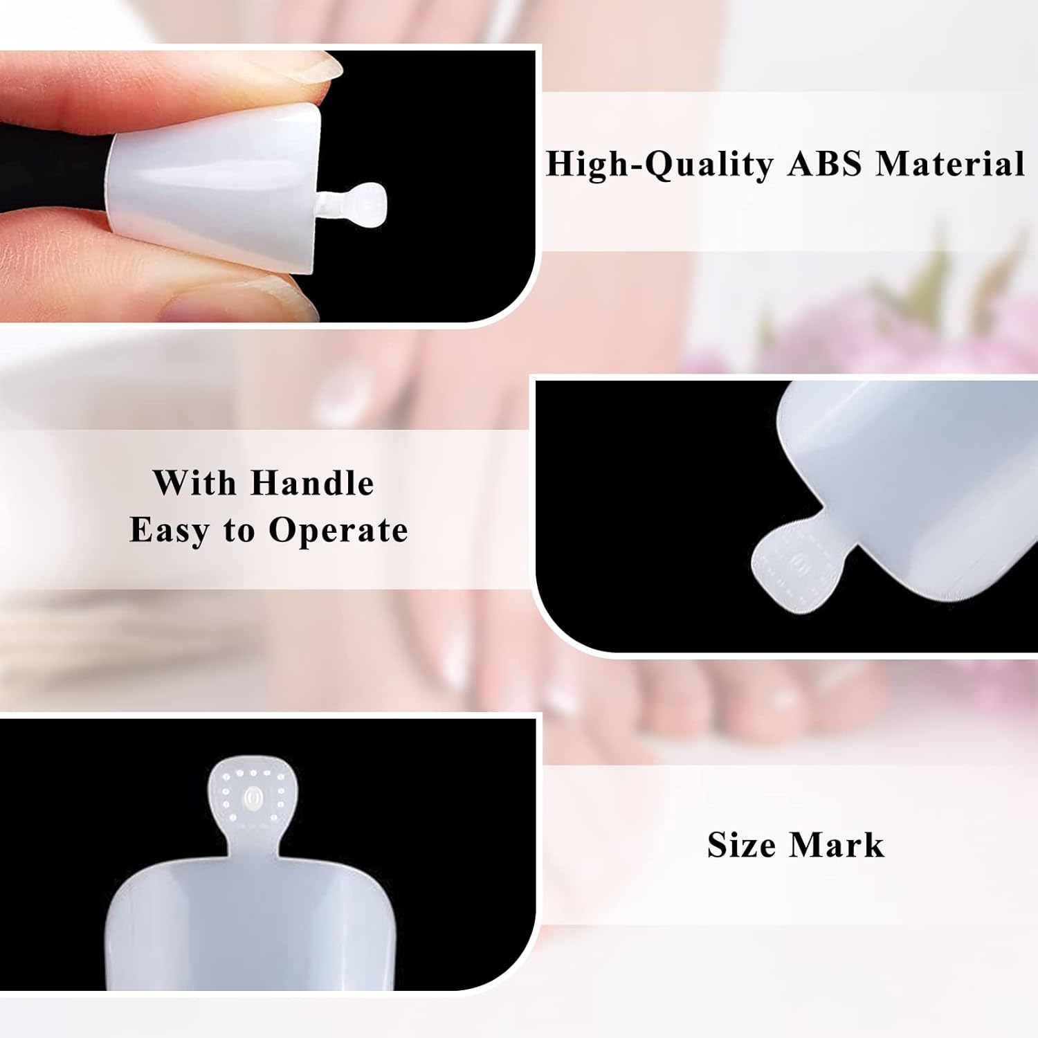 100 Pcs Fake Toenails - 10 Different Sizes Natural Toe Nails False with Glue, Cuticle Pusher and Organizer for Nail DIY and Nail Salon image number 2