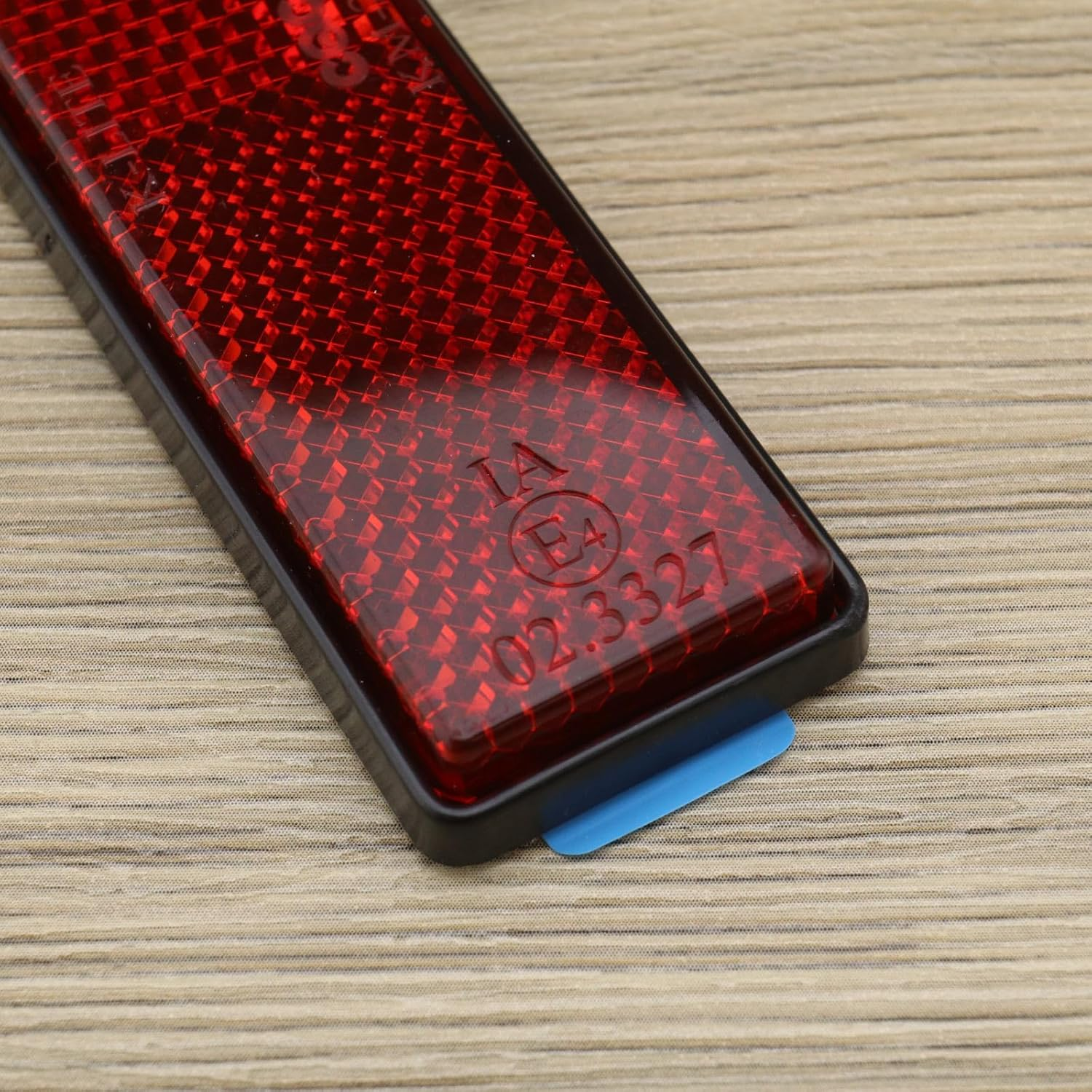 Ecsing 4PCS Motorcycle Reflectors Red Self-Adhesive Plastic Safety Warning Reflective Sticker 94Mm X 27Mm X 9Mm for Car Motorcycle Caravan Trailer Electric Scooter image number 6