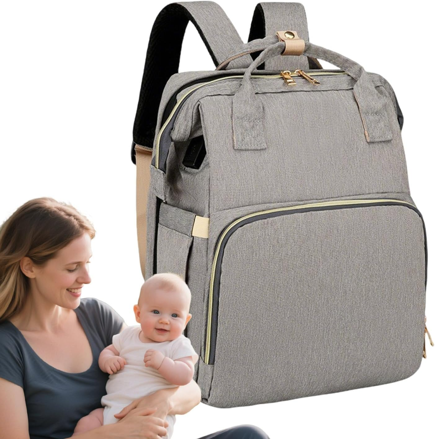 Baby Changing Bag: Waterproof Travel Bag, Lightweight Design with Multi-Function Accessories for Car Hospital | Airplane & Outdoor Activities Baby Bags Organizer