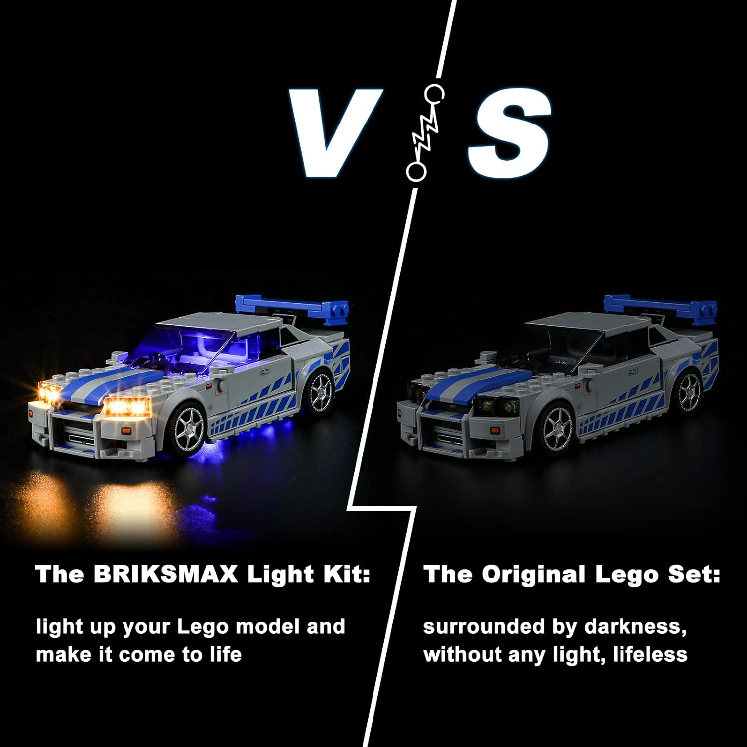 BRIKSMAX 76917 LED Light for  2 Fast 2 Furious - Nissan Skyline GT-R (R34) - Compatible with  Speed Champions Building Blocks Model - without  Set image number 2