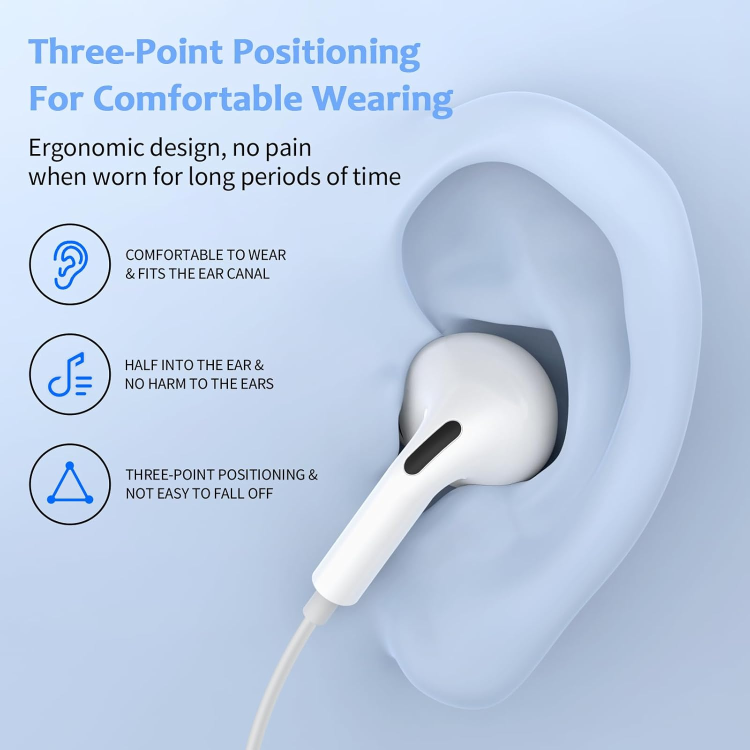 Headphones for Iphone[Mfi Certified]For I-Phone Earphones Wired Stereo Sound In-Ear Earbuds With(Built-In Microphone&Volume Control),Compatible with Iphone 14/14 Plus/14 Pro Max/13/12/Mini/11/X/X/8/7 image number 1