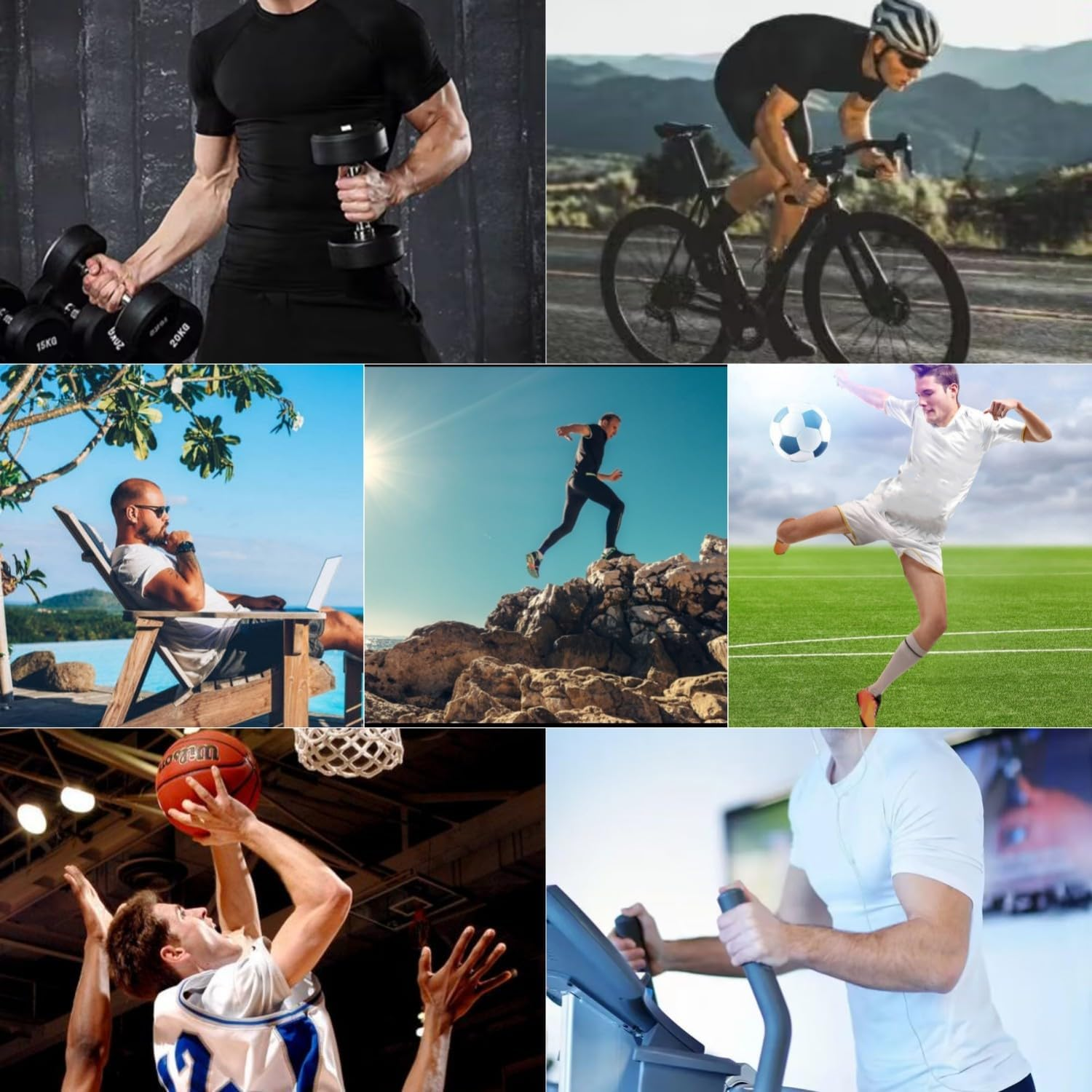 Men'S Compression Shirt Short Sleeve Sports T-Shirt Training Shirt Elastic Quick-Drying Running Shirt image number 6