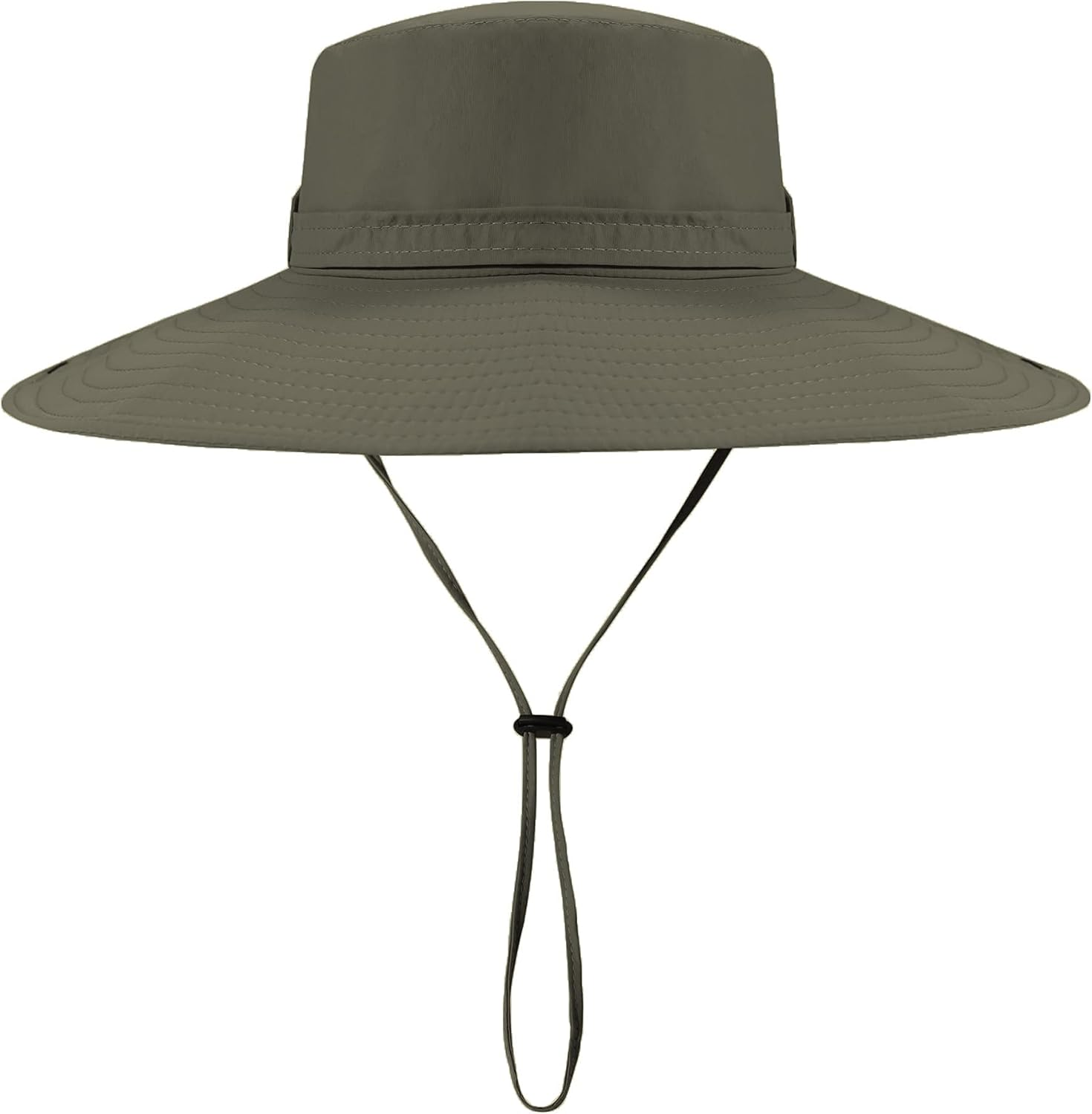 ZLYC Outdoor Extra Wide Brim Sun Hat for Men and Women Waterproof Bucket Boonie Hat - Plain Dark Blue image number 3