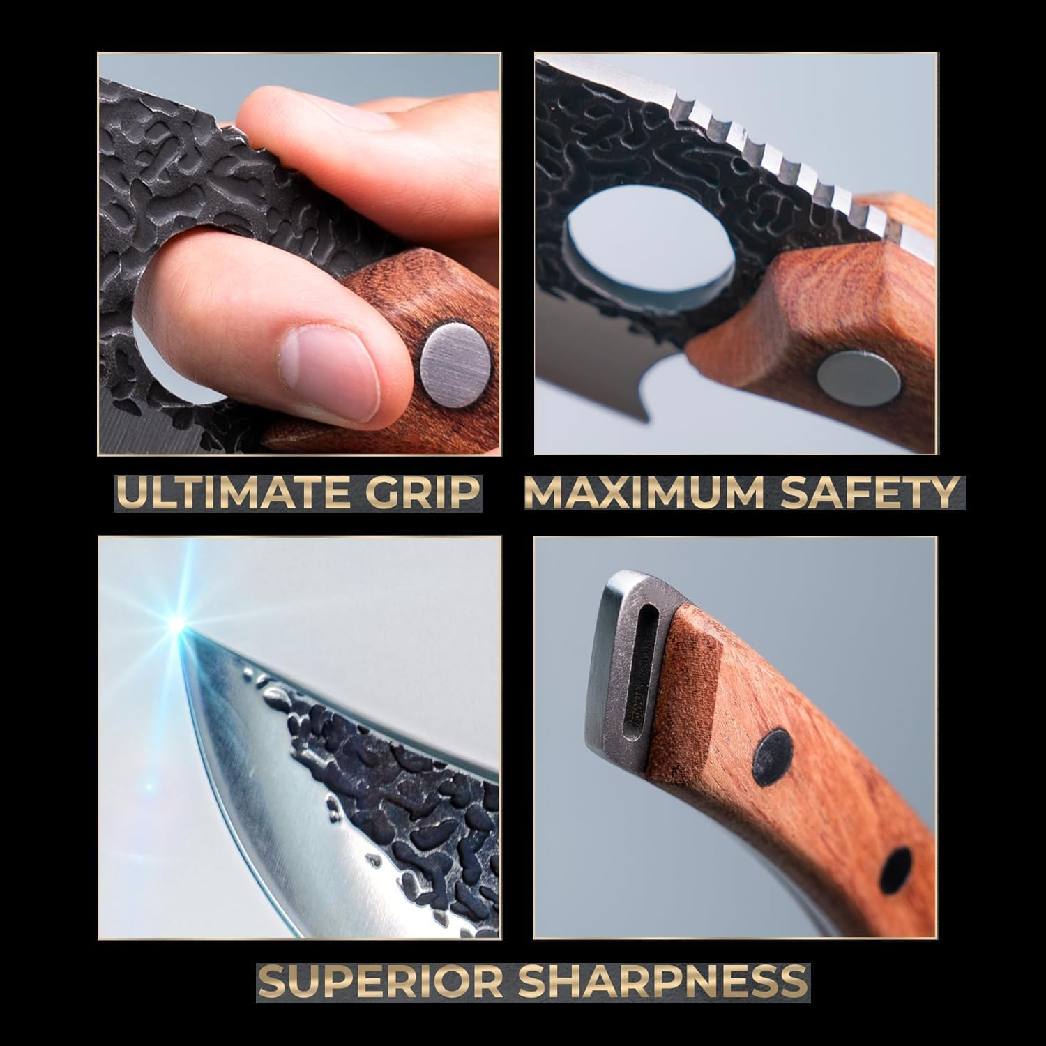 Chef Knife 11 Inch, Kitchen Knive for Cutting, Boning, Chopping. Japanese Kitchen Knife Designed for Balance and Control, Blending Modern Style with Traditional Appeal. Meat Knife, Sharp Knives image number 4