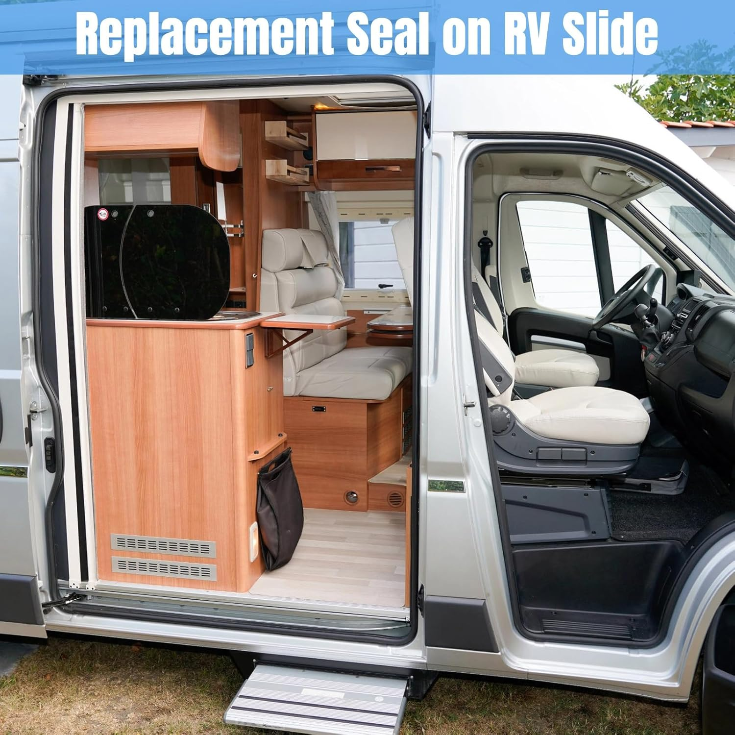 Tallew D-Shape Seal RV Slide Out System Long Black Rubber Thickened EPDM Seal RV Parts and Accessories for RV Travel Trailer Automotive Tops Door Side Slide Out System Seal, 35 Feet (1 X 15/16 Inch) image number 4