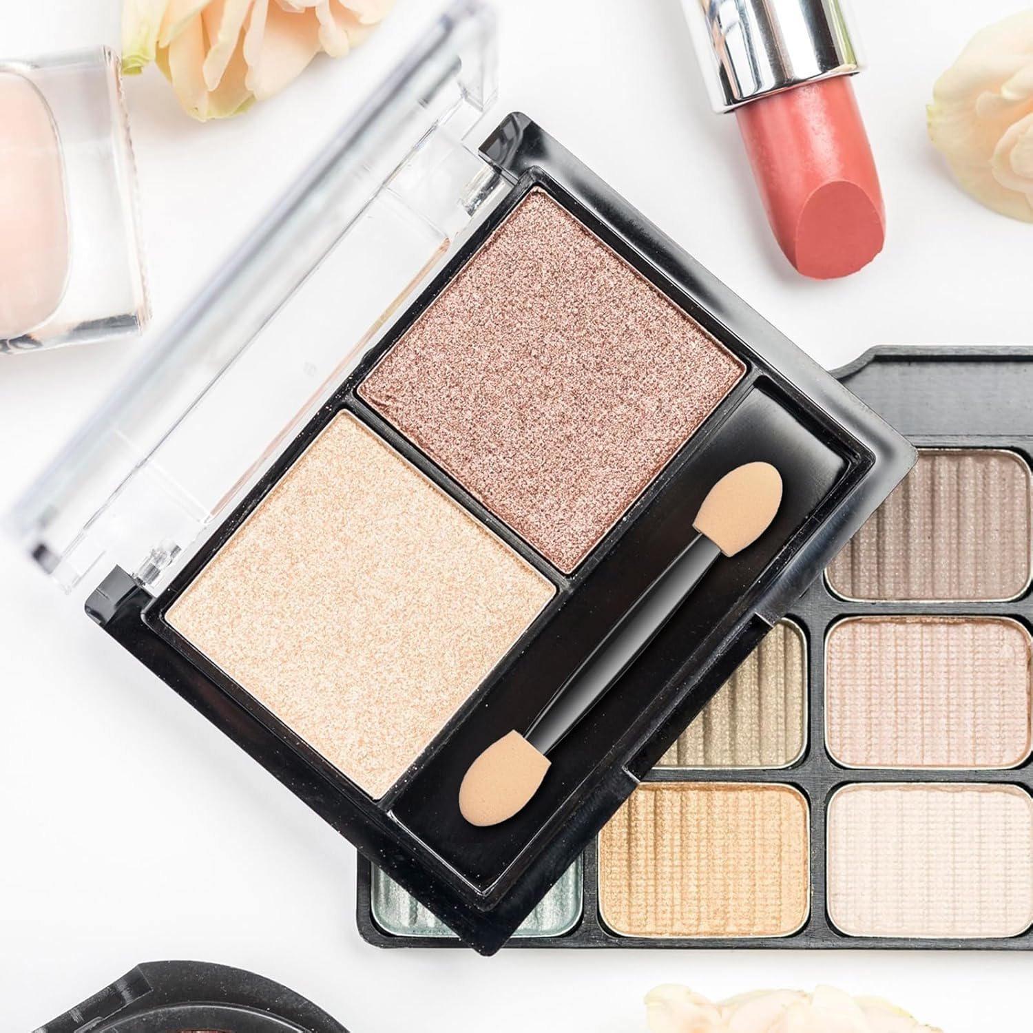 HAIKING Eyeshadow Brush, 100 PCS Dual Sides Eye Shadow Brushes for Nail Art, Makeup Tools(6.3 Cm/2.48 In) image number 5