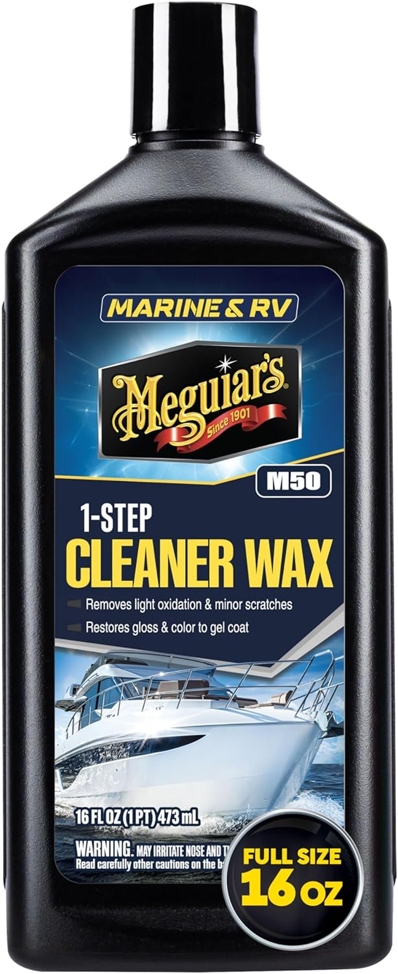 Meguiar&rsquo;S Marine & RV One Step Cleaner Wax - Provides Durable Long-Lasting Protection against Salt Air, Corrosion and the Sun&rsquo;S Ultraviolet Rays image number 3