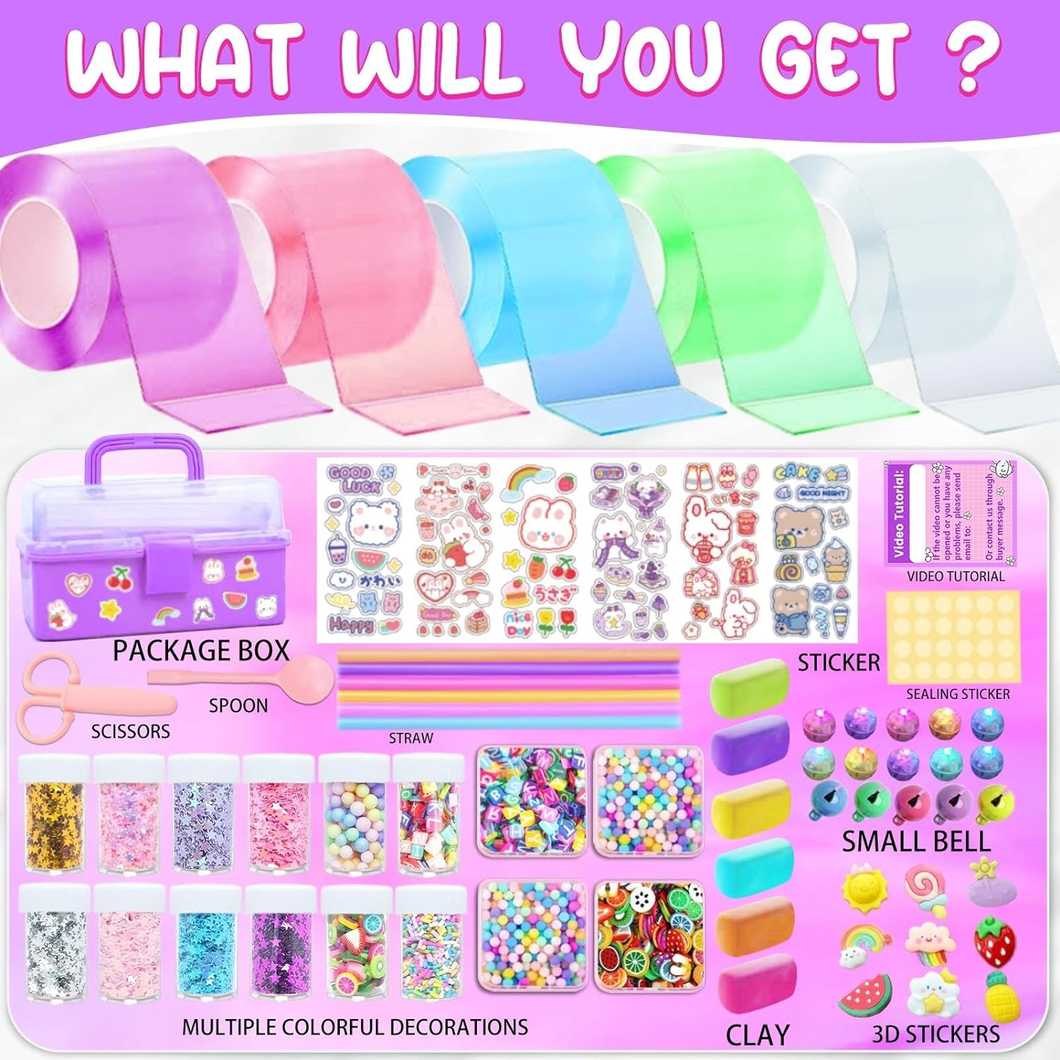 Jimcii Nano Tape Squishy Maker - Bubble Kit for Kids image number 2