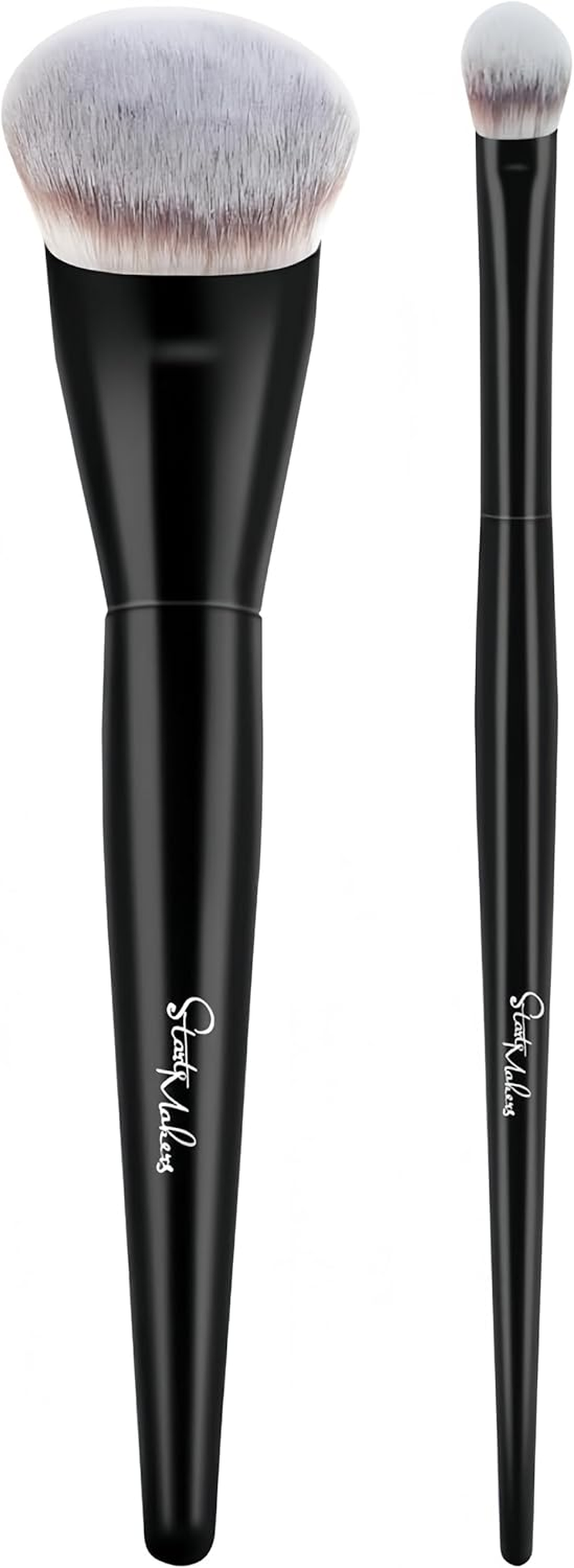 Start Makers 2PCS Foundation Brush Set, Soft Dense Synthetic Kabuki Foundation Brushes, Concealer Brush for Liquid, Cream, Powder, Vegan Makeup Brushes Flawless Make up Application image number 6