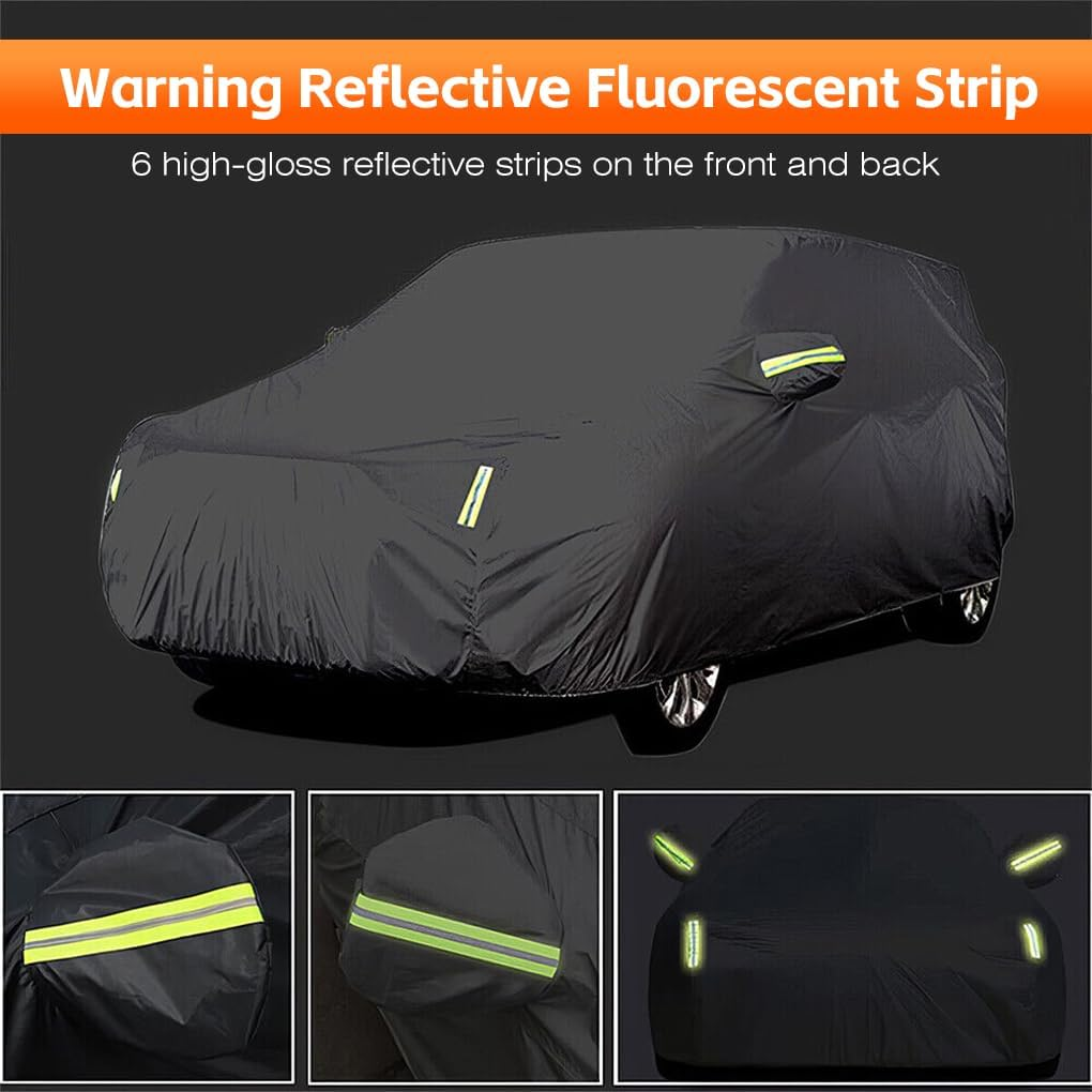 Vivva 6 Layers Car Cover Outdoor Car Cover Universal Full Car Covers for Automobiles All Weather Waterproof UV Protection Windproof Rain Dust Scratch Snow Fit SUV Large (5.2 * 2.0 * 1.8M) image number 5
