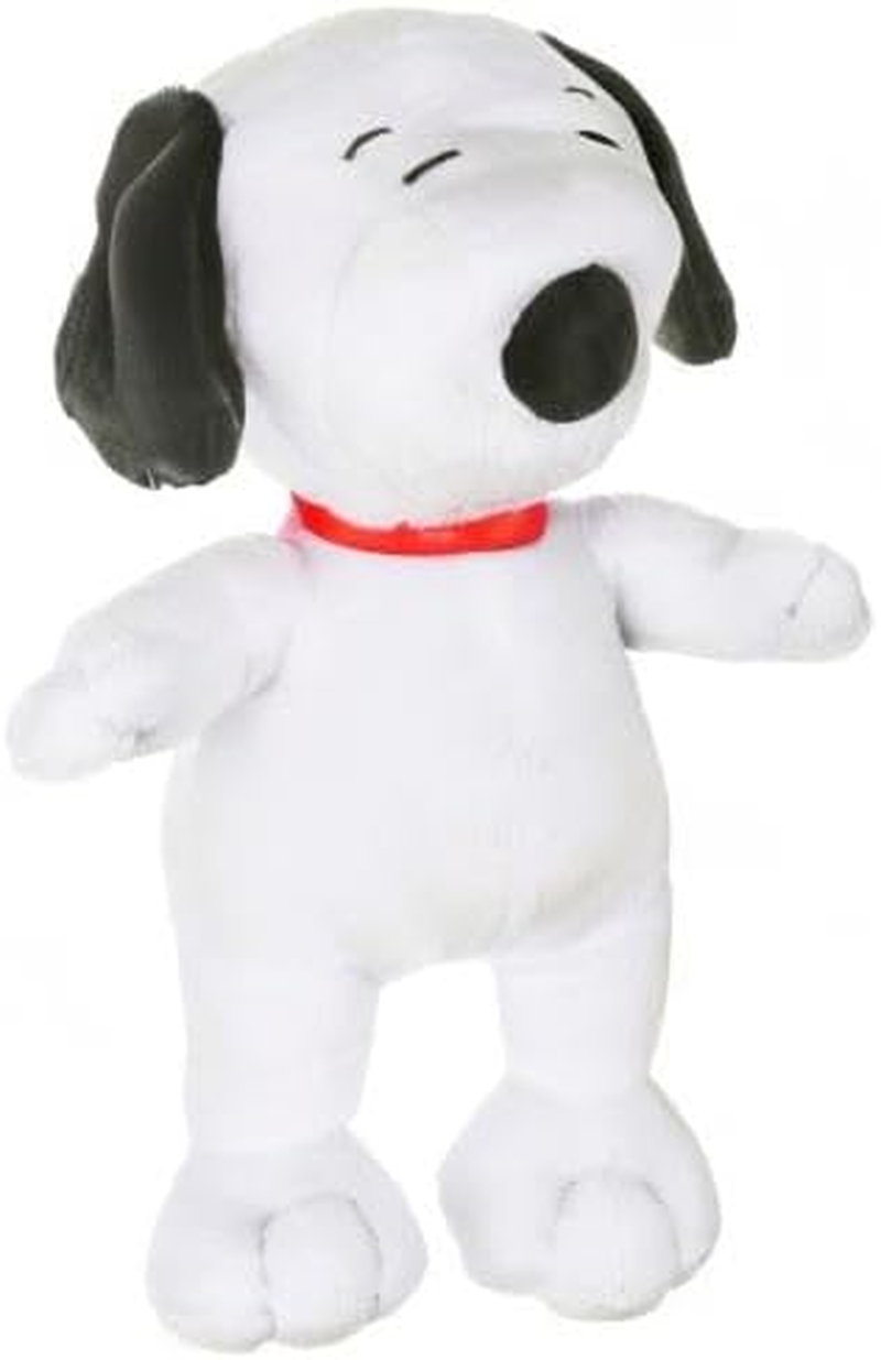 Peanuts Snoopy Figure Classic Plush Squeaker Dog Toy, 9 Inch Medium | White Plush Dog Toy for All Dogs, Officially Licensed Peanuts Product | Small Plush Fabric Squeaky Dog Toy