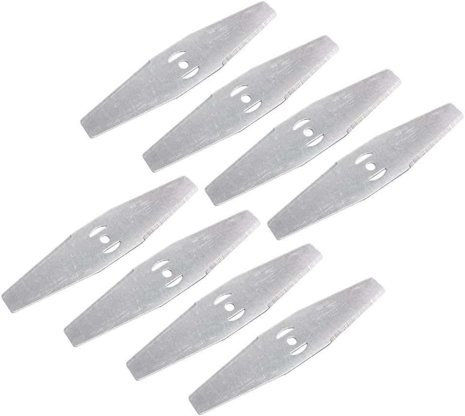 8 Pcs Metal Lawn Mower Saw Blade Head Replacement Saw Blades Lawn Mower Fittings Cordless with Battery and Charger Accessories,Universal Craftsman String Trimmer Attachments image number 2