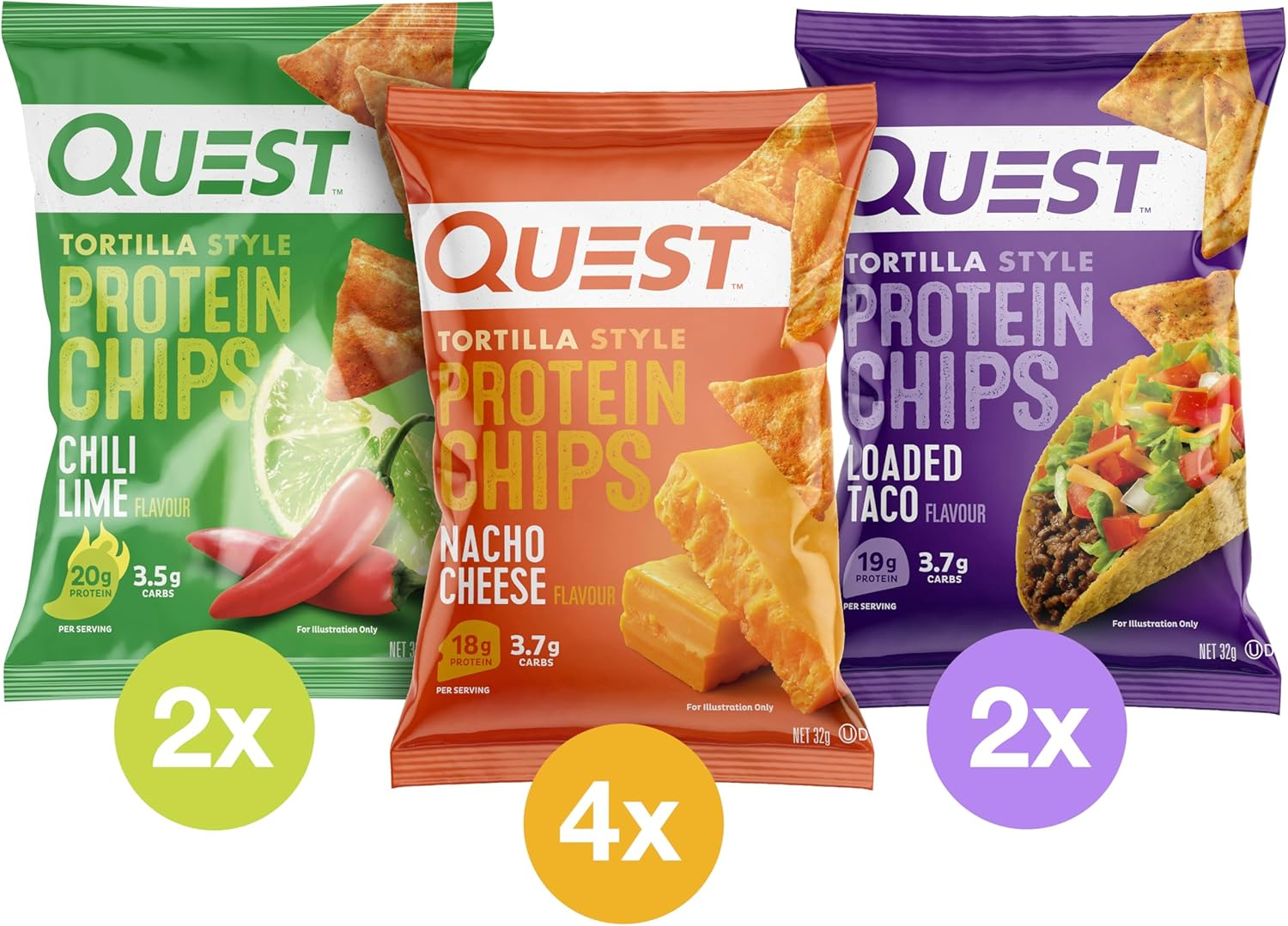 Quest Nutrition Tortilla Style Protein Chips Variety Pack (Pack of 8) image number 1