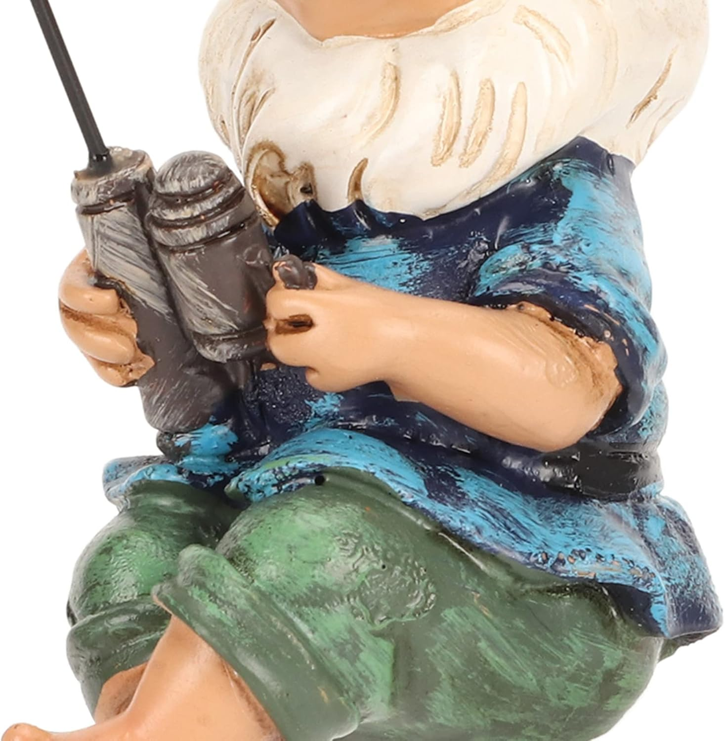 Fishing Gnome Sitter Resin Statue, Handcrafted Outdoor Garden Decoration, Lawn Ornament Garden Sculptures with Rich Colors for Patio image number 4