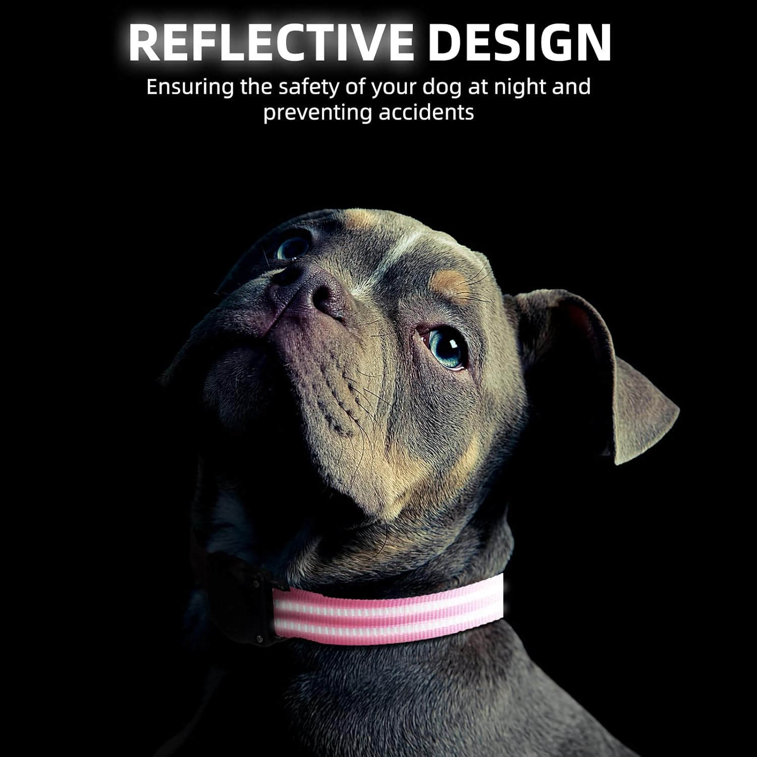 Airtag Dog Collar, 100% Waterproof Integrated Apple Air Tag Dog Collars, Reflective GPS Dog Collar with Hard PC Airtag Holder Case for Small Medium Large Dog (Pink) image number 5