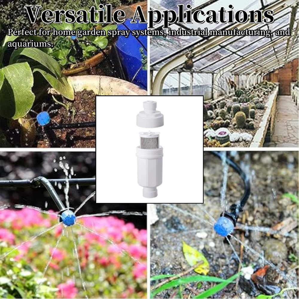 2Pcs Misting System Filter 100 Mesh Calcium Inhibitor Filter for 1/4 Tubing Quick Connect,Misting System Filter for Outdoor Cooling System Patio Outdoor Misting System,Prevent Blockage image number 3
