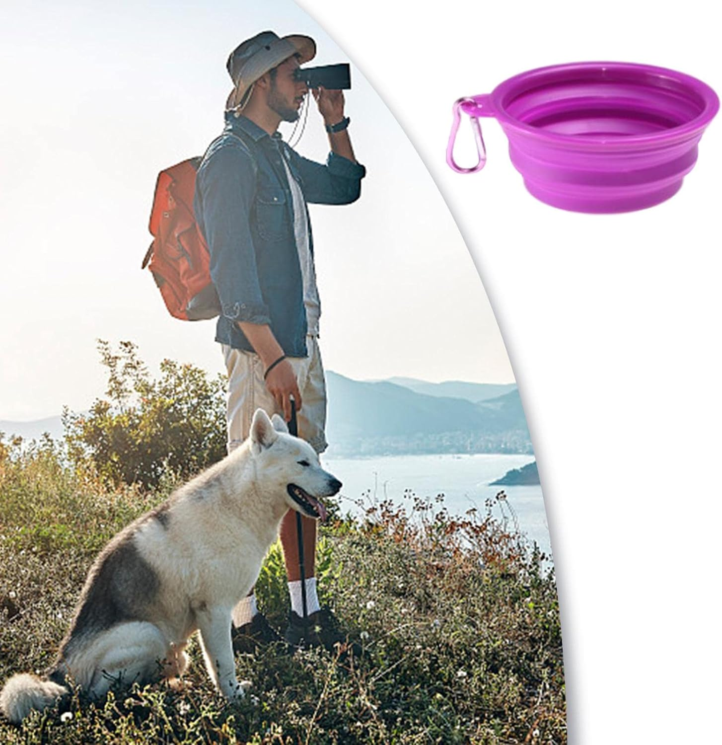 Dog Bowl, 1000Ml Travel Cup Dish Dogs,Portable Pet Water Travel Bowl for Small Medium Cats, Puppies and Pets
