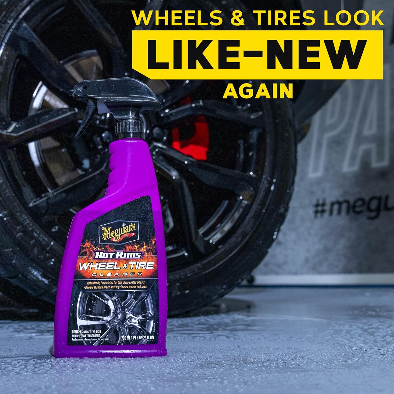 Meguiar'S Hot Rims Factory Equipped Wheel and Tyre Cleaner, 24 Oz image number 6