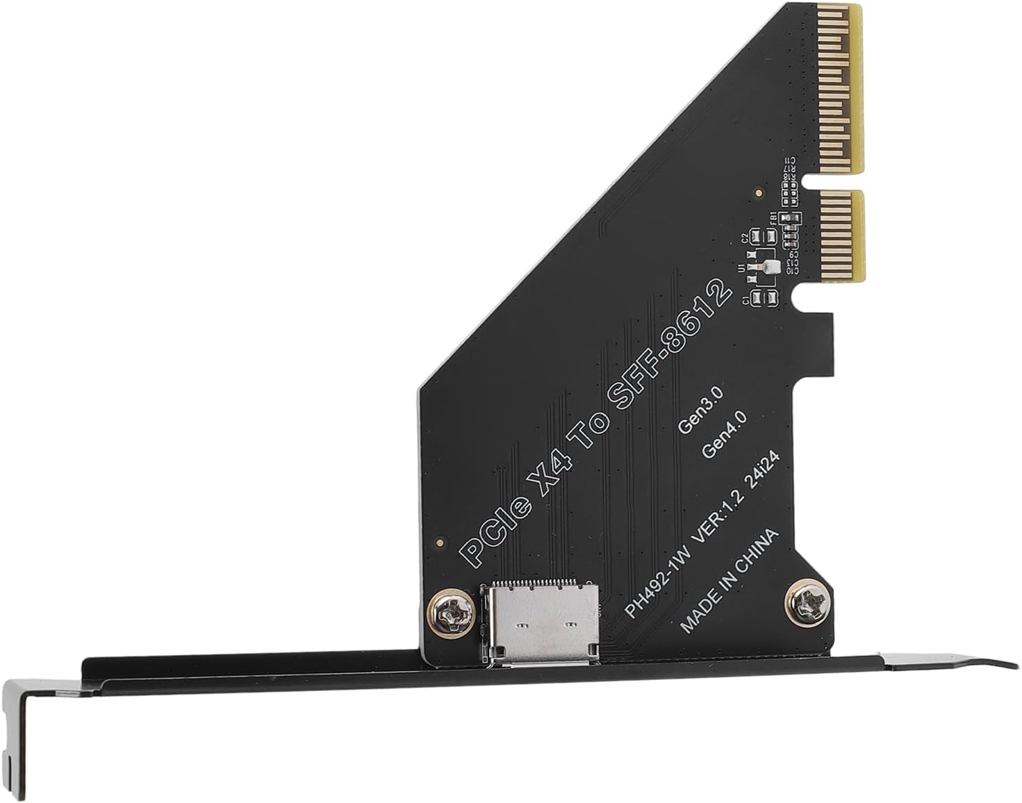 Pcie 4.0 X4 to Oculink SFF 8612 Adapter, SFF 8611 External Graphics Card with Bracket, Host Adapter for Nvme SSD GPU EGPU image number 5