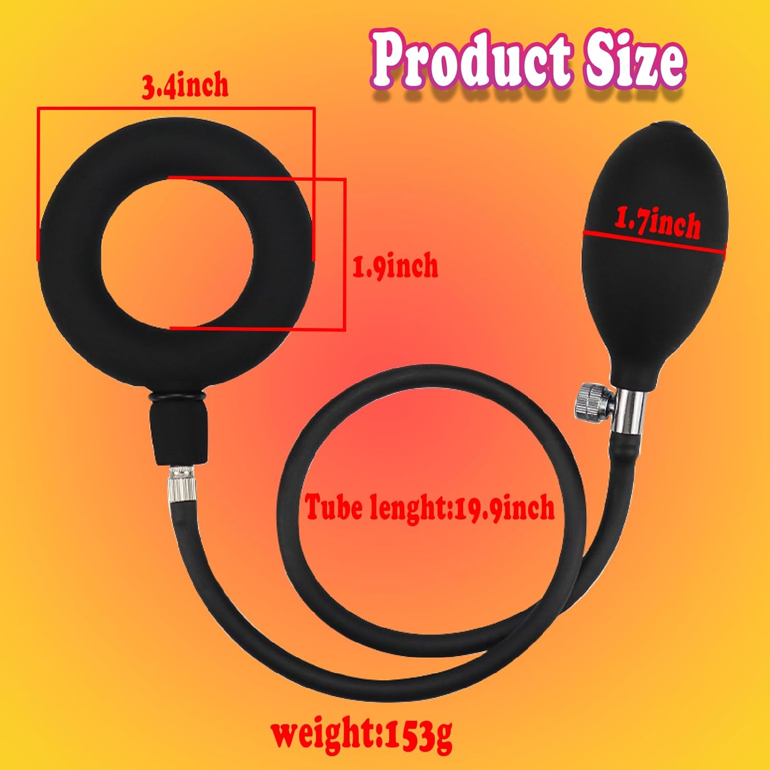 Silicone Cock Ring Inflatable Cock/Penis/Ball Rings for Couples, Penis Enlarger Ring, Erection Sexual Aid for Sexual Dysfunction and Premature Ejaculation, Lasting Sex Enhancement, Couples Sex Toys image number 2