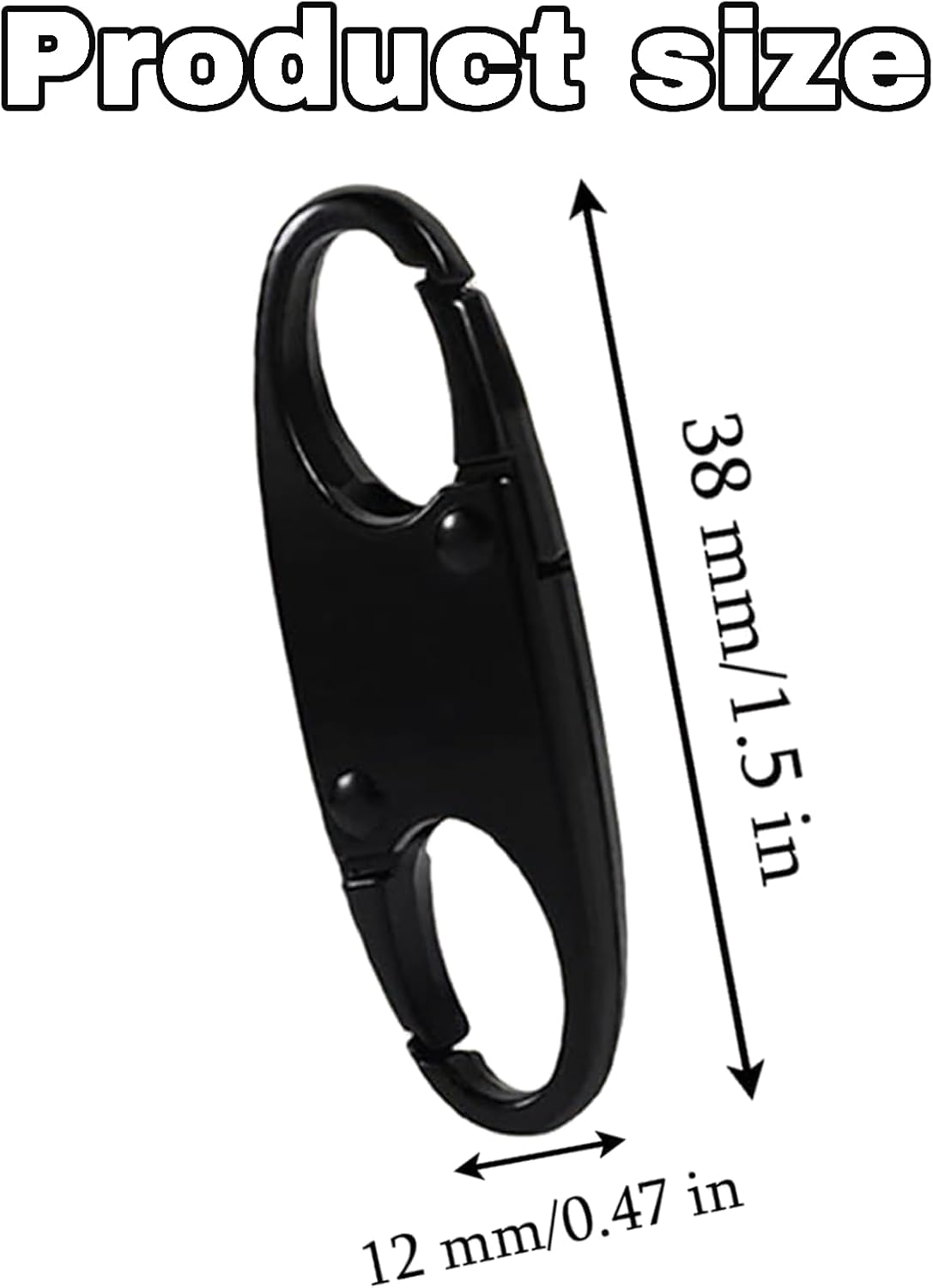 Treayes 4 PCS (2 Sizes) Zipper Clip Theft Deterrent - Black Backpack Zipper Lock, Quick Disconnect Clip with Key Holder Add - on Accessory image number 5