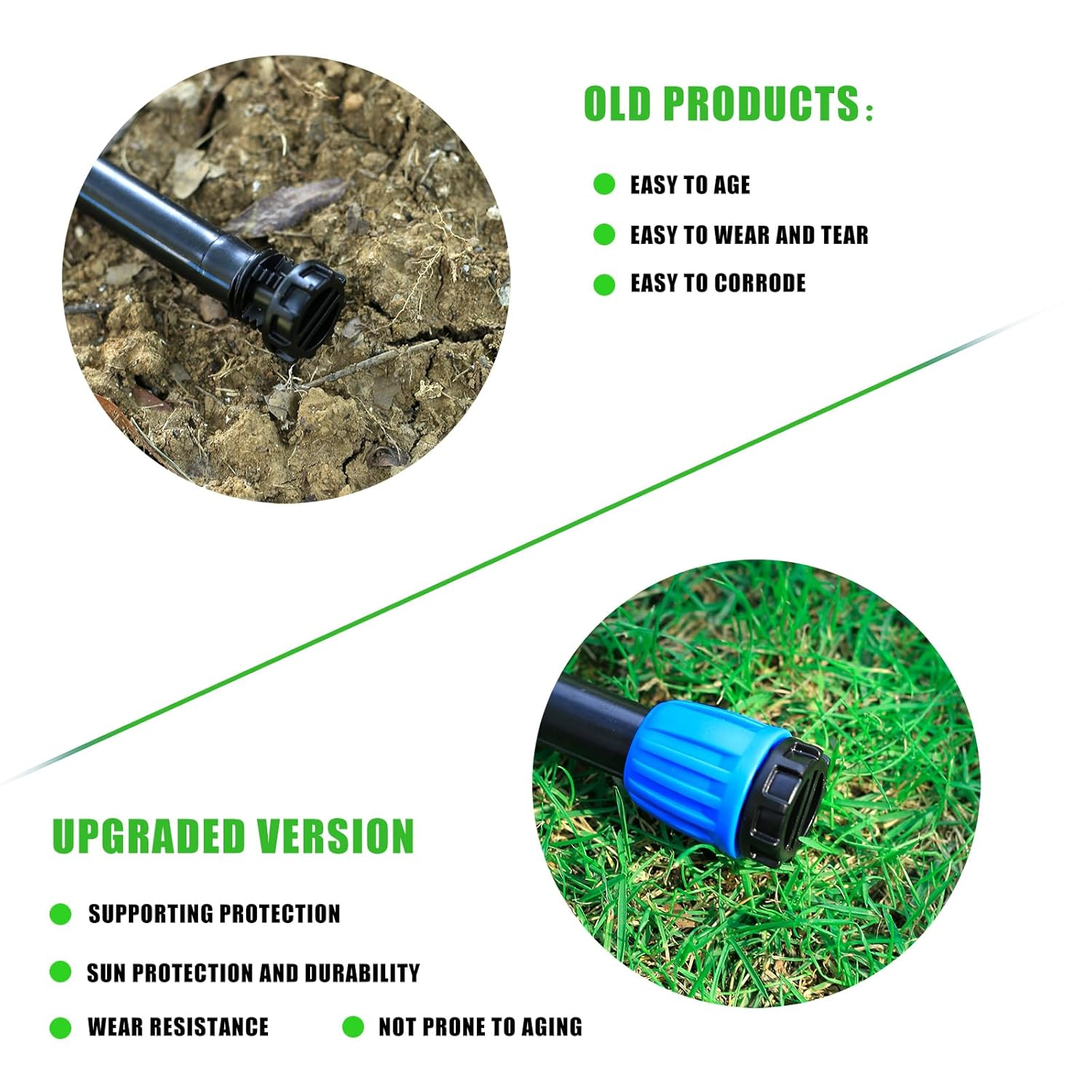 1/2" Blue Drip Irrigation Plug,For 1/2 Inch (16Mm) Irrigation Tubing(Od 0.620 In.Id Is 0.520. In) (10 Pcs Blue) image number 4