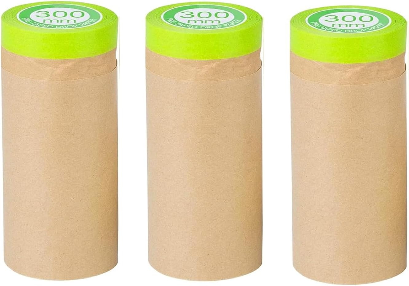3 Rolls Pre-Taped Masking Film Painting Drop-Cloth Paper Roll Perfect for Car Furniture Wall Spray Paint (300Mm*15M) image number 6