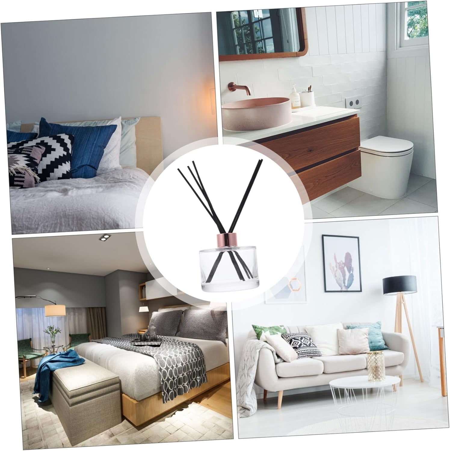 FRCOLOR Home Aromatherapy Perfume Bottle Empty Perfume Bottle Essential Oil Bottle Car Fragrance image number 5