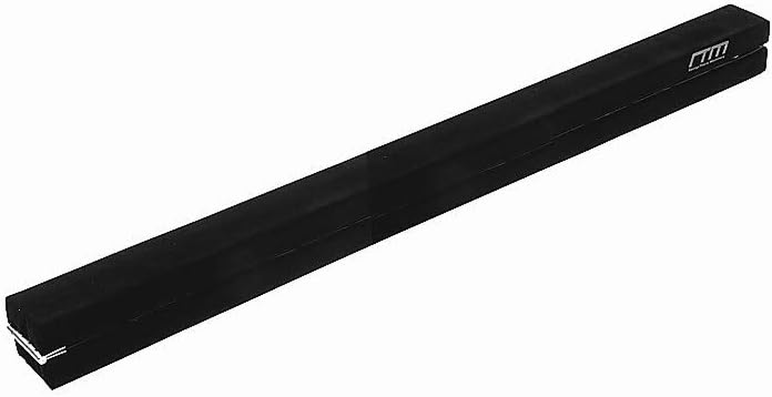 RTM RANDY & TRAVIS MACHINERY 2.4M (8FT) Gymnastics Folding Balance Beam Black Synthetic Suede image number 1
