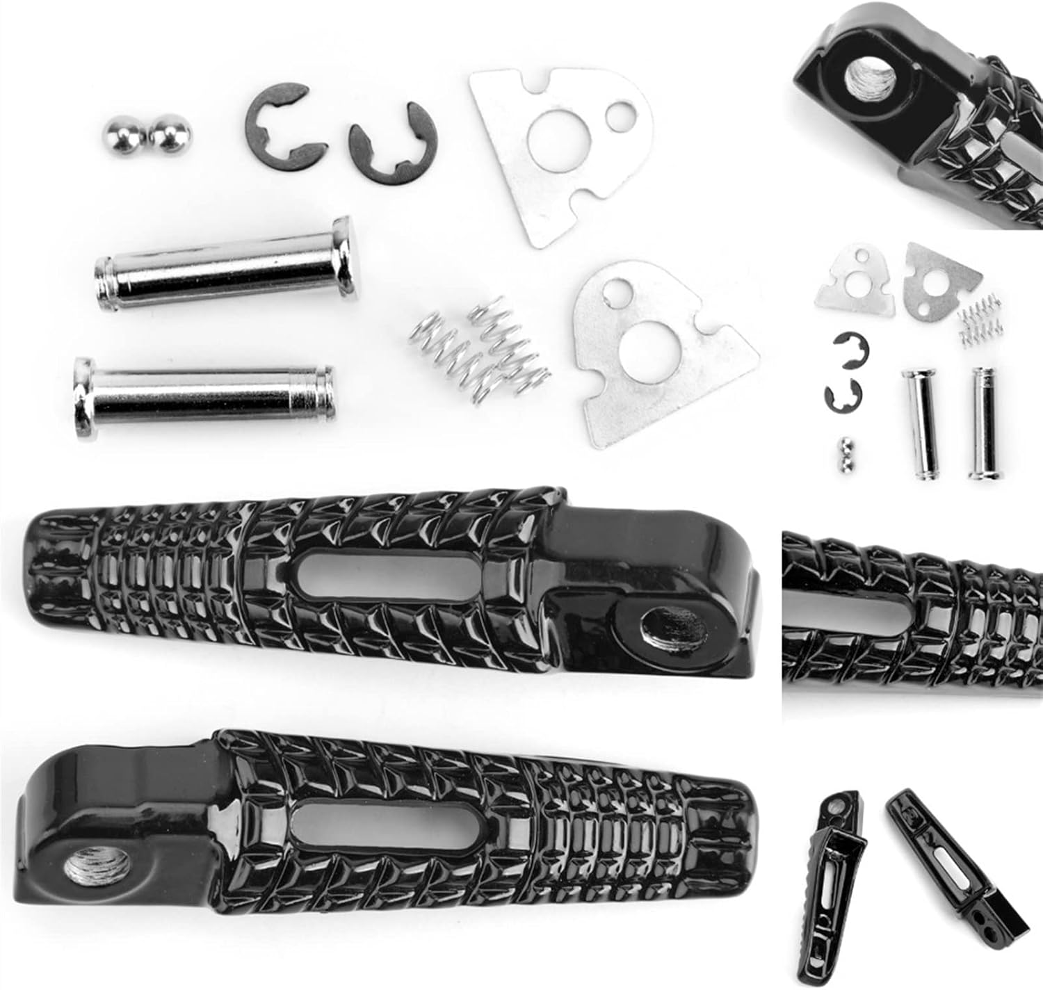 Motorcycle Rear Foot Peg Footrest Motor Accessories Parts for Suzuki GSXR600 GSXR750 2006-2014 GSXR1000 2005-2014 Foot Rests (Color : Black)