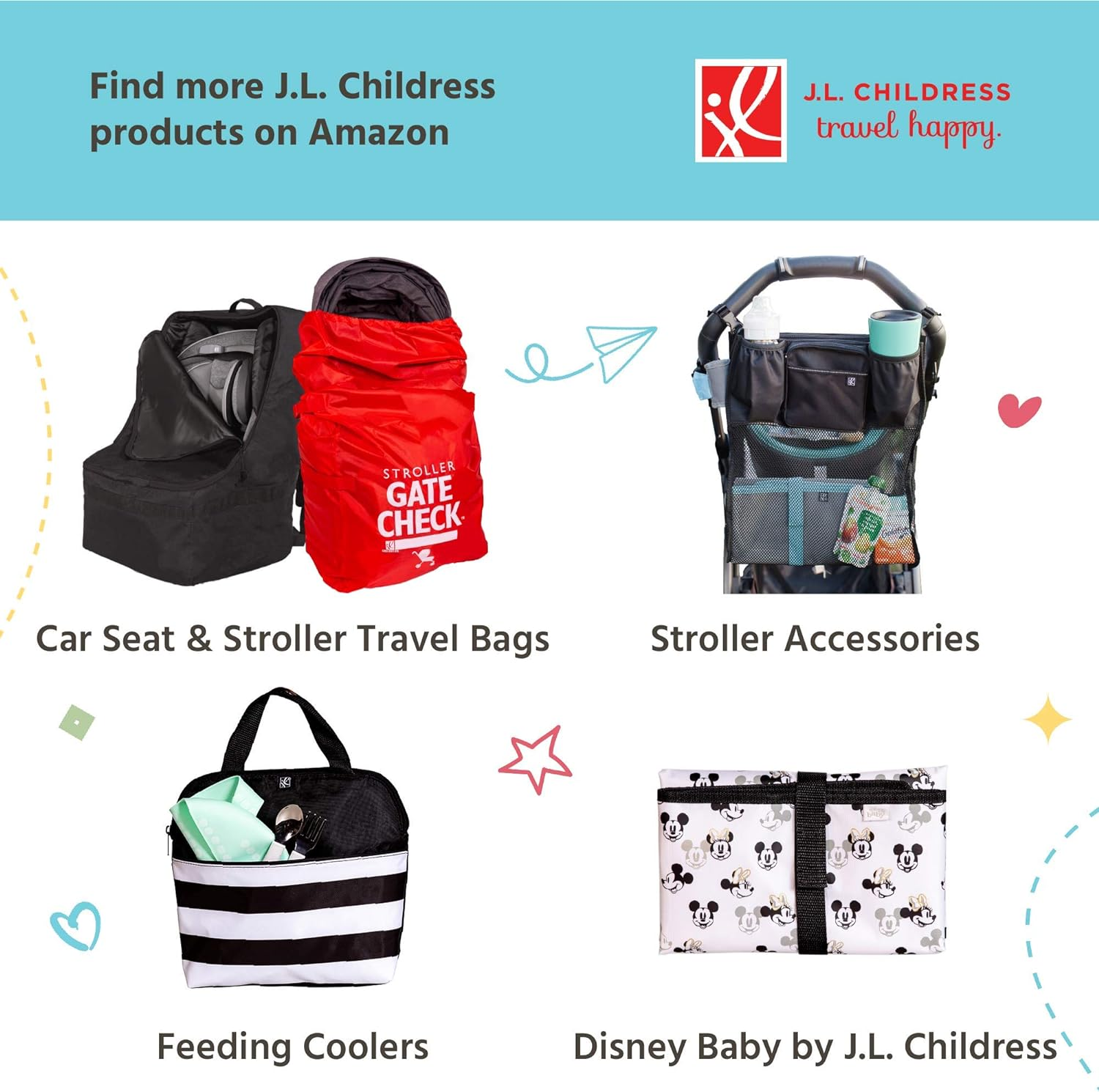 J.L. Childress Full Body Portable Baby Changing Pad, Fully Padded for Baby'S Comfort, Waterproof, Opens to 19" X 30", Camouflage image number 6