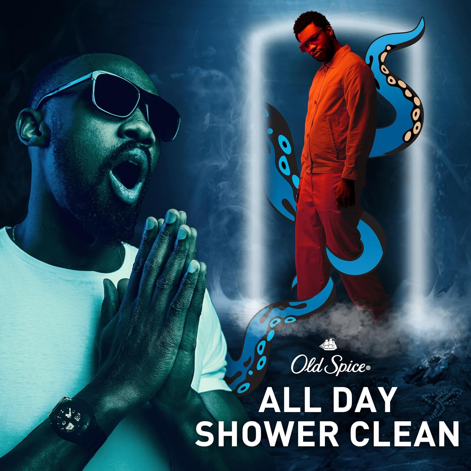 Old Spice Cleansing Body Wash for Men, 3X Defense, 24/7 Shower Fresh with Lasting Scent, 2-In-1 Body & Face Wash, Krakengard with Deep Ocean Scent, 33.4 (Pack of 4) image number 6