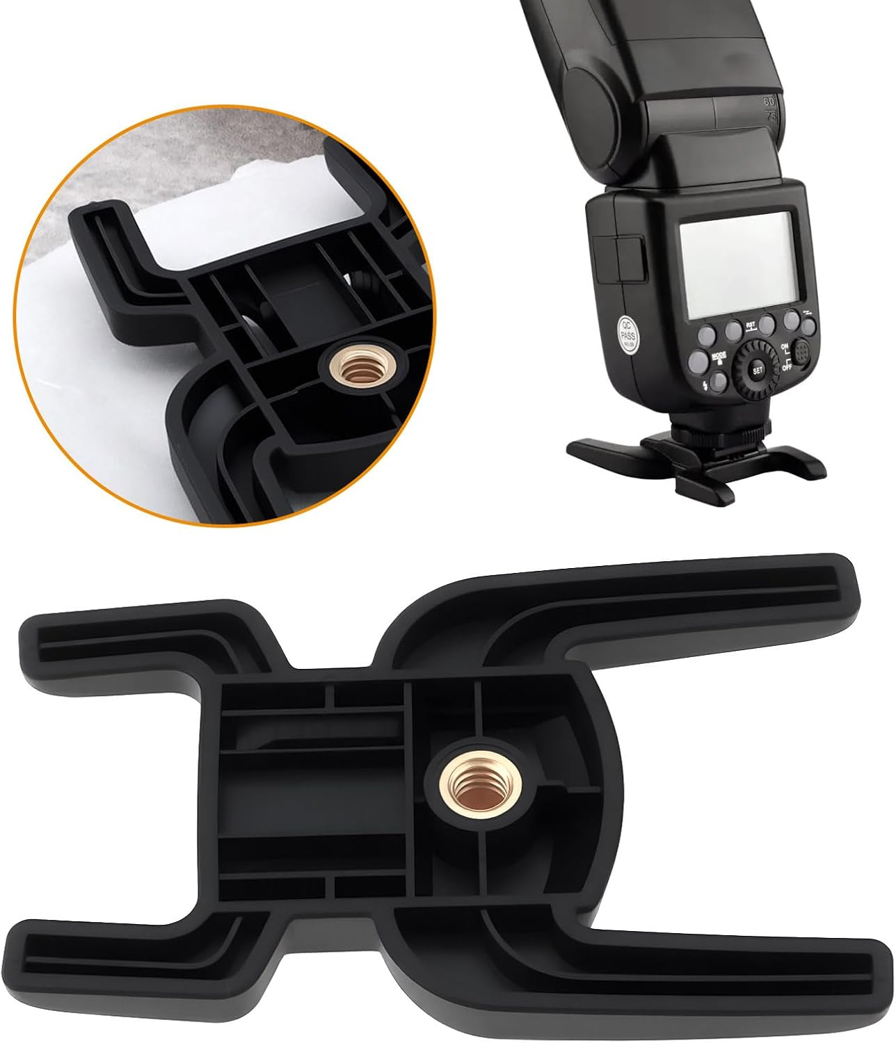 OTOTEC 1Pc Camera Flashing Stand 1/4'' Threaded Compatible with Godox V1 V860 V850 image number 2