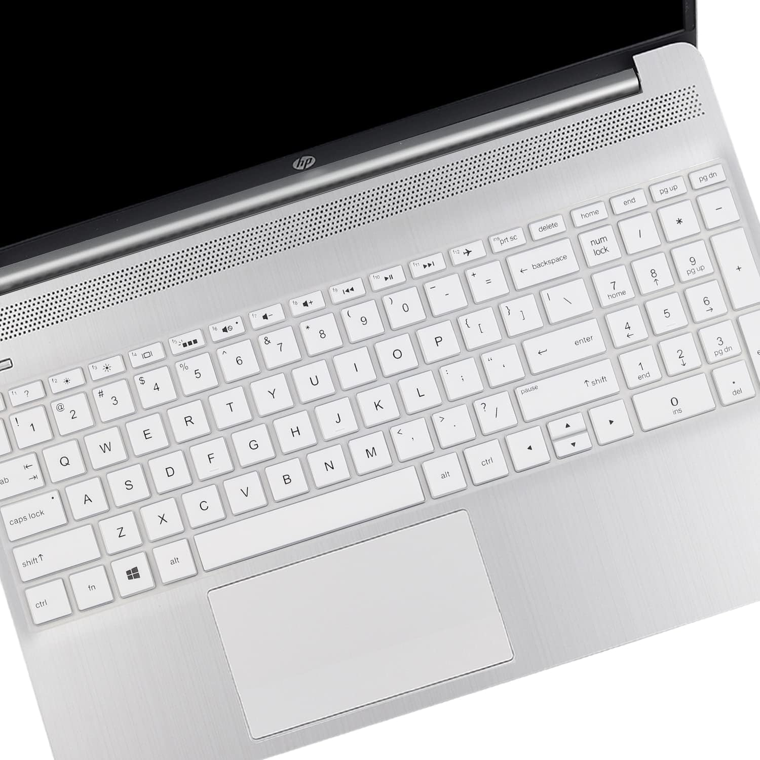 Keyboard Cover Compatible 2020 2019 17.3" HP Envy 17 Series 17M-Ae011 17M-Ae111 /17.3 Hp 17-Bs Series 17-Bs010 17-Bs020 17-Bs019 17-Bs049 /15.6" HP Envy X360 15/15.6" Pavilion 15 -White image number 1