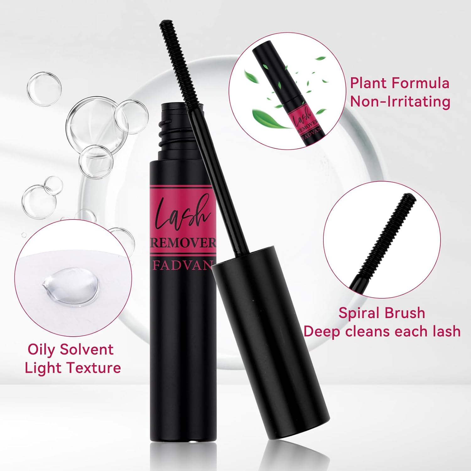 Lash Remover for Cluster Lashes DIY Lash Extension Remover Self Application Lash Glue Remover Lash Bond and Seal Remover Soothing Non-Irritating Lash Remover for Cluster Lashes XJG2 image number 2