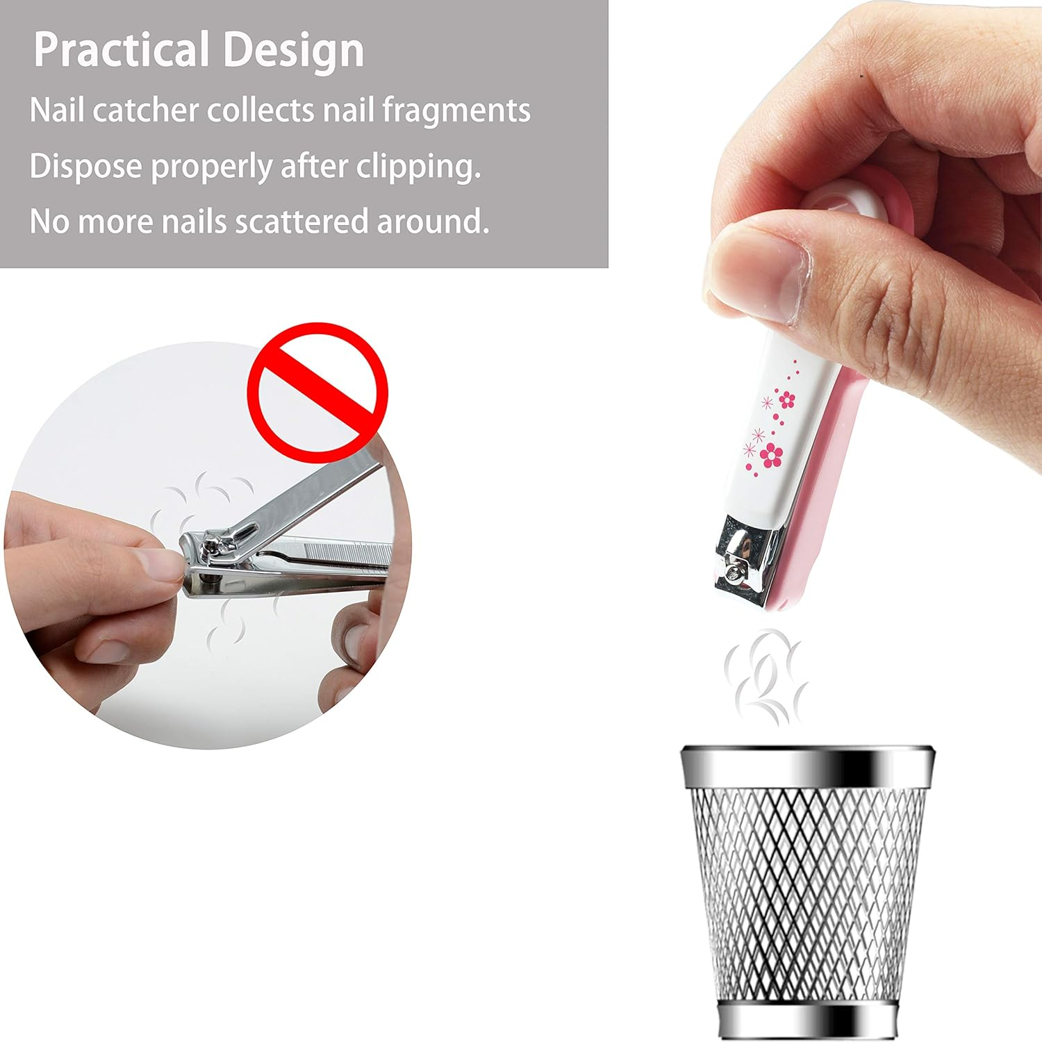 PAFASON Baby Safety Nail Clipper with Nail Catcher and Baby Glass Nail File, Czech Float Glass, Stainless Steel, Ideal for Young Children, Infant, Newborns, Babies,Toddlers image number 2