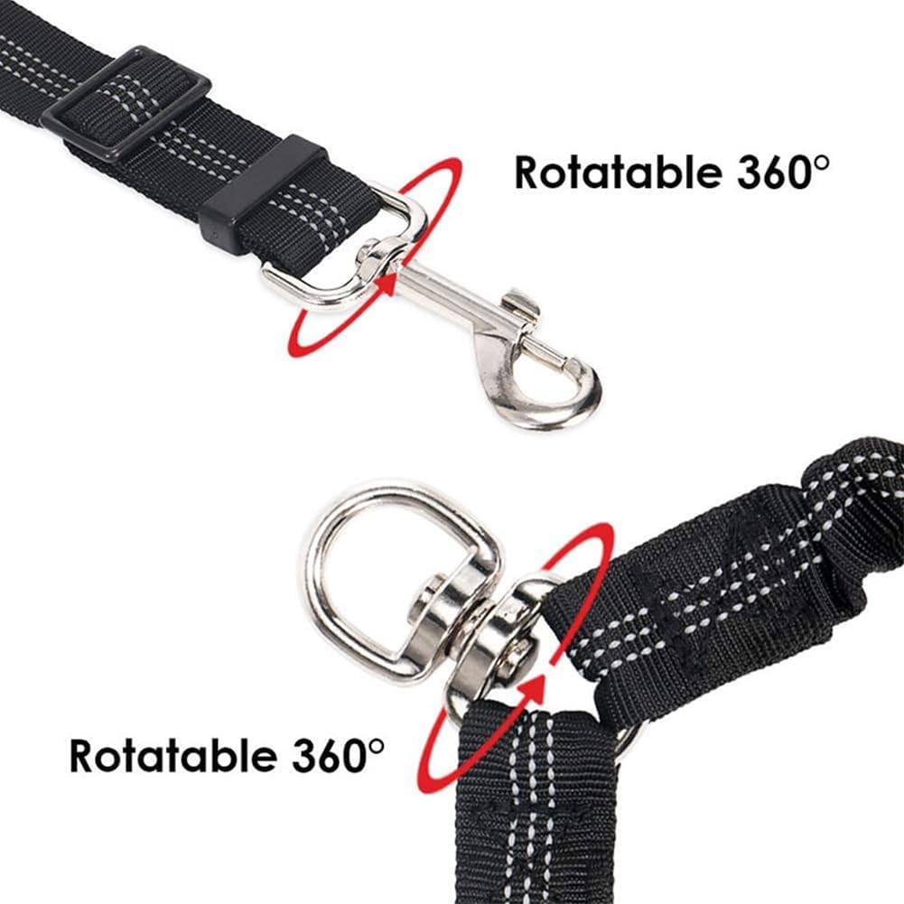 Dual Dog Leash 360 Swivel Rotation Bungee Stretch Reflective for Medium Large image number 4