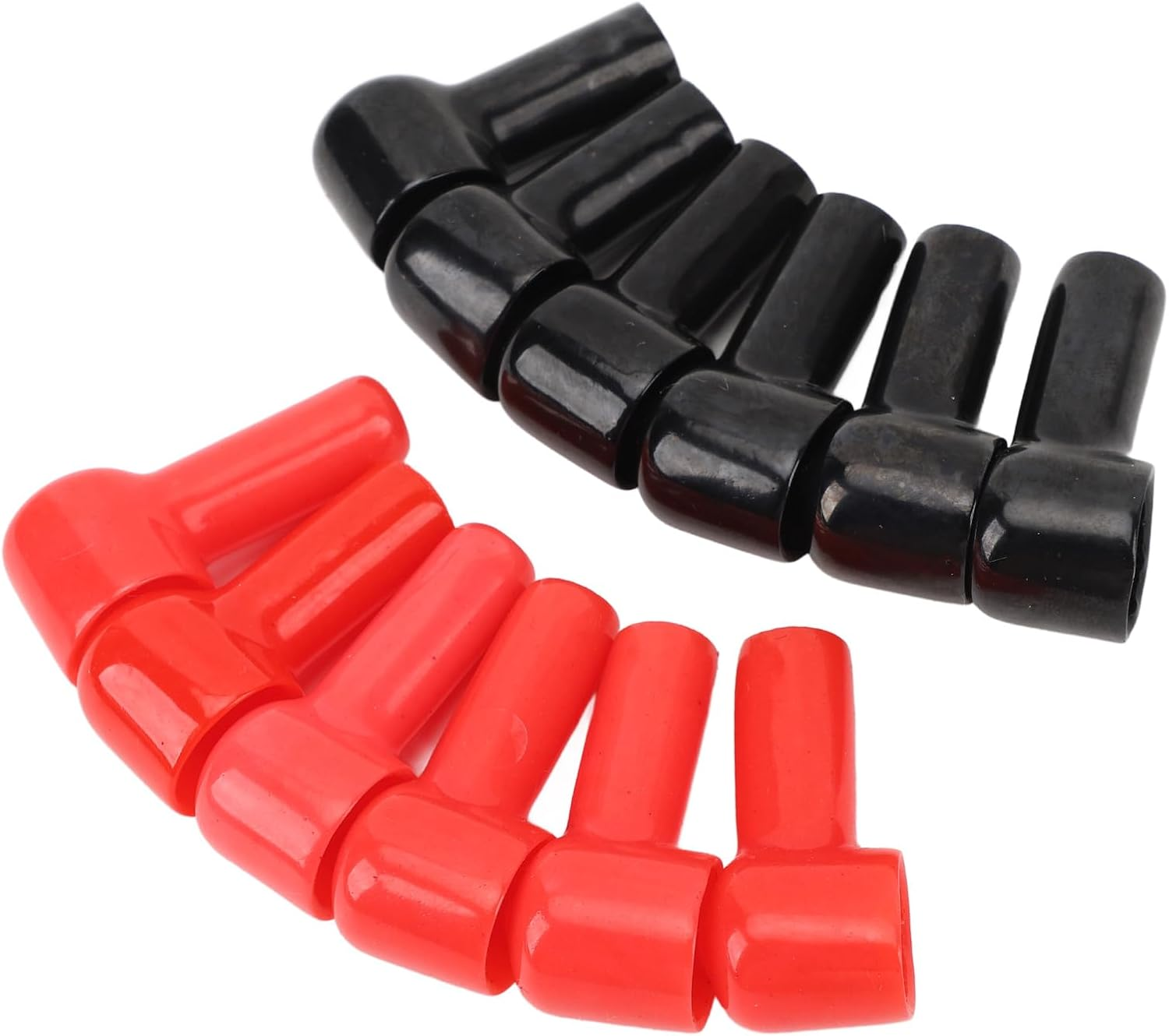 12Pcs Battery Terminal Cable Lug Cover Cap, Insulating Boot Set, Easy Installation, Long Lasting Use, Includes 6 Red 6 Black, for Almost Any Application and Vehicle image number 5