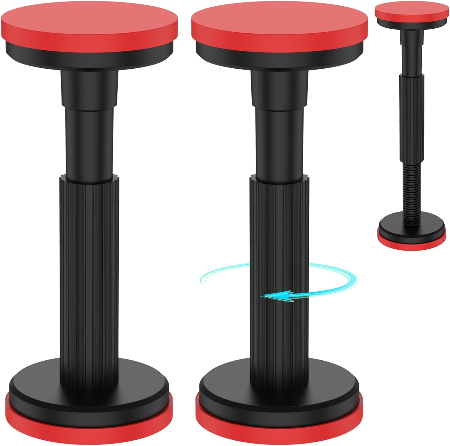 2Pcs Telescopic Support Rod Nylon Cabinet Adjustable Support Pole 200Kg Weight Capacity High Hardness Sink Support Bracket 7.09-17.72Inch Cabinet Lifting Bracket for Cabinet Sofa(Nylon,Black) image number 3