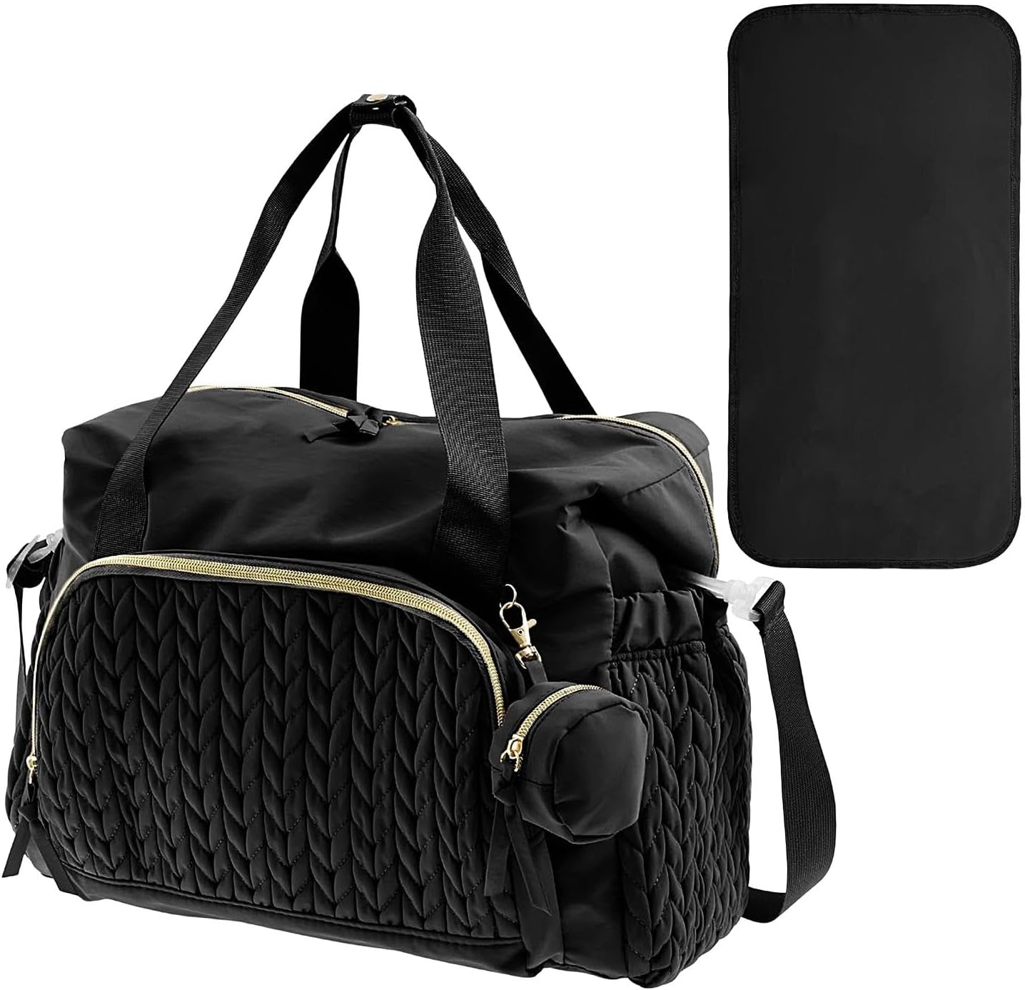 Small Diaper Bag - Diaper Backpack, Large Capacity Diaper Bag Tote with Pacifier Case, Reusable Travel Accessories, Hospital Bag for Women Labor Delivery & for Home, Travel