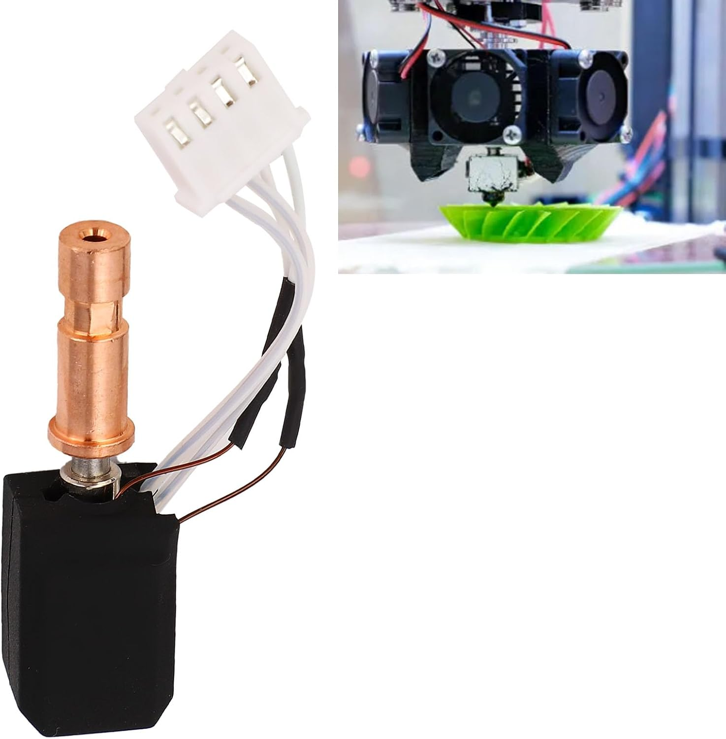 Asixxsix Ceramic Hotend Kit, Ceramic Heating Block Hot End Kit, 3D Printer Hot End Replacement with 2 Silicone Cover, for Kobra S1, Combo, ACE Pro 3D Printers (0.6Mm) image number 6