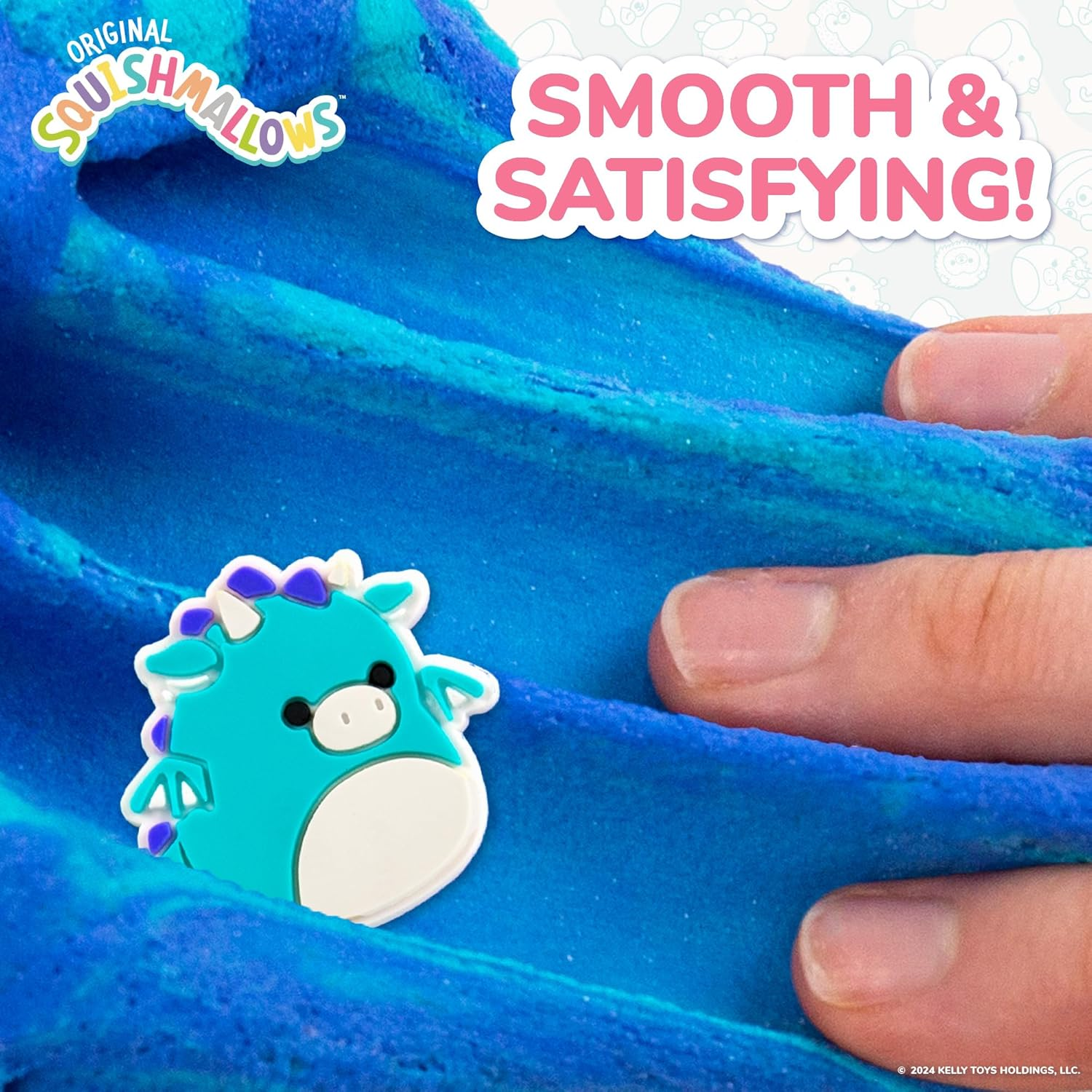 SQUISHMALLOWS Original Tatiana the Dragon Premium Cloud Slime, 8 Oz. Fluffy Slime, Blue Raspberry Scented, 3 Fun Slime Add Ins, Pre-Made Slime for Kids, Great 6 Year Old Toys, Super Soft Sludge Toy image number 2