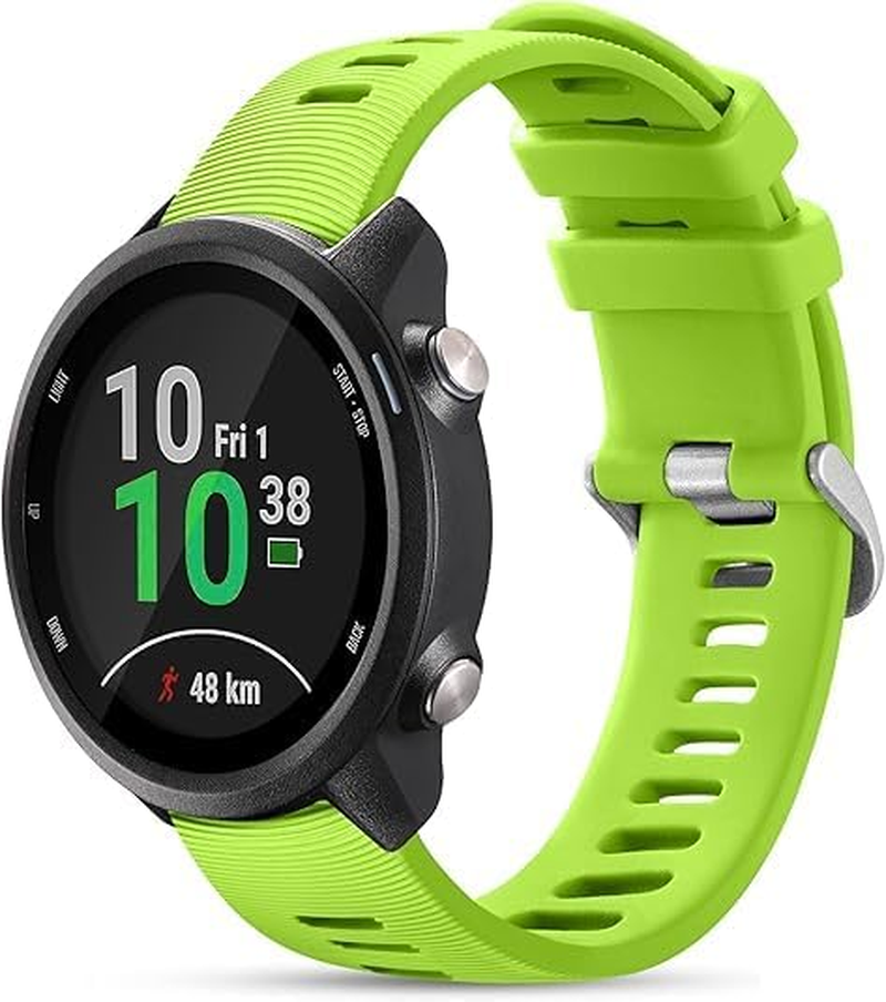 Compatible with Garmin Forerunner 245/645/55 Watch Band, 20Mm Sport Strap for Galaxy Watch 6/5/4 Vivoactive 3 Forerunner 645/245 Music Band, Soft Wristbands for Garmin Venu/Venu Sq/Vivomove HR - Black image number 6