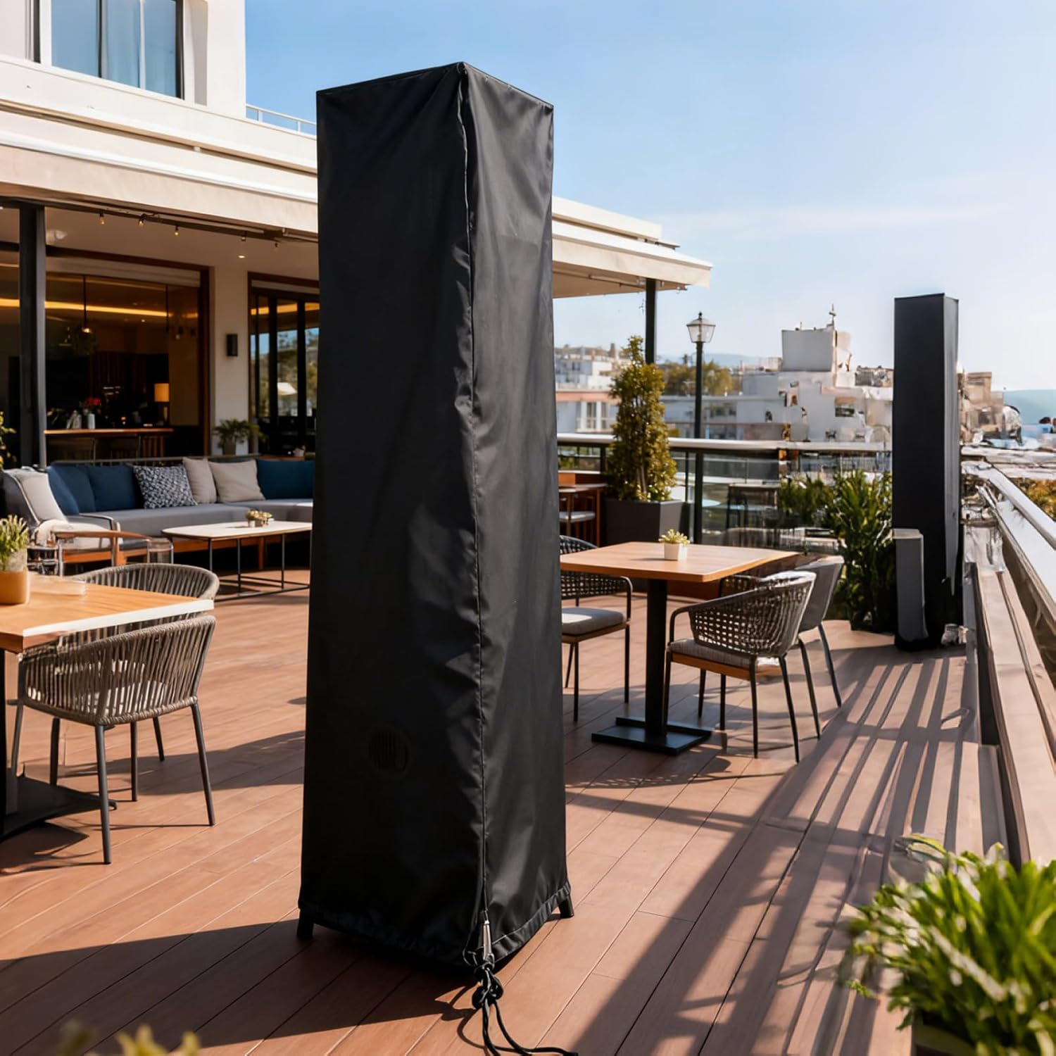 Patio Heater Cover,Uv Resistant Dustproof Protector | Heavy Duty Windproof Heater Covers,For Yard Pathway Backyard Patio Beach Pool Balcony Deck Camping Hotels Restaurants image number 3