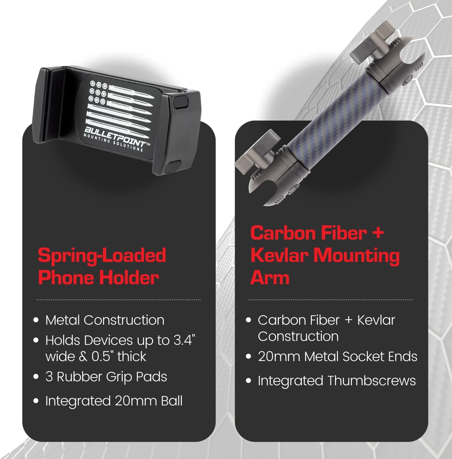 Bulletpoint Rubigrid Dash Mount Platform Phone Holder for 2018+ Wrangler JL (NOT 4Xe) + 2020+ Gladiator - Jeep Compatible Multi-Device Mount image number 5